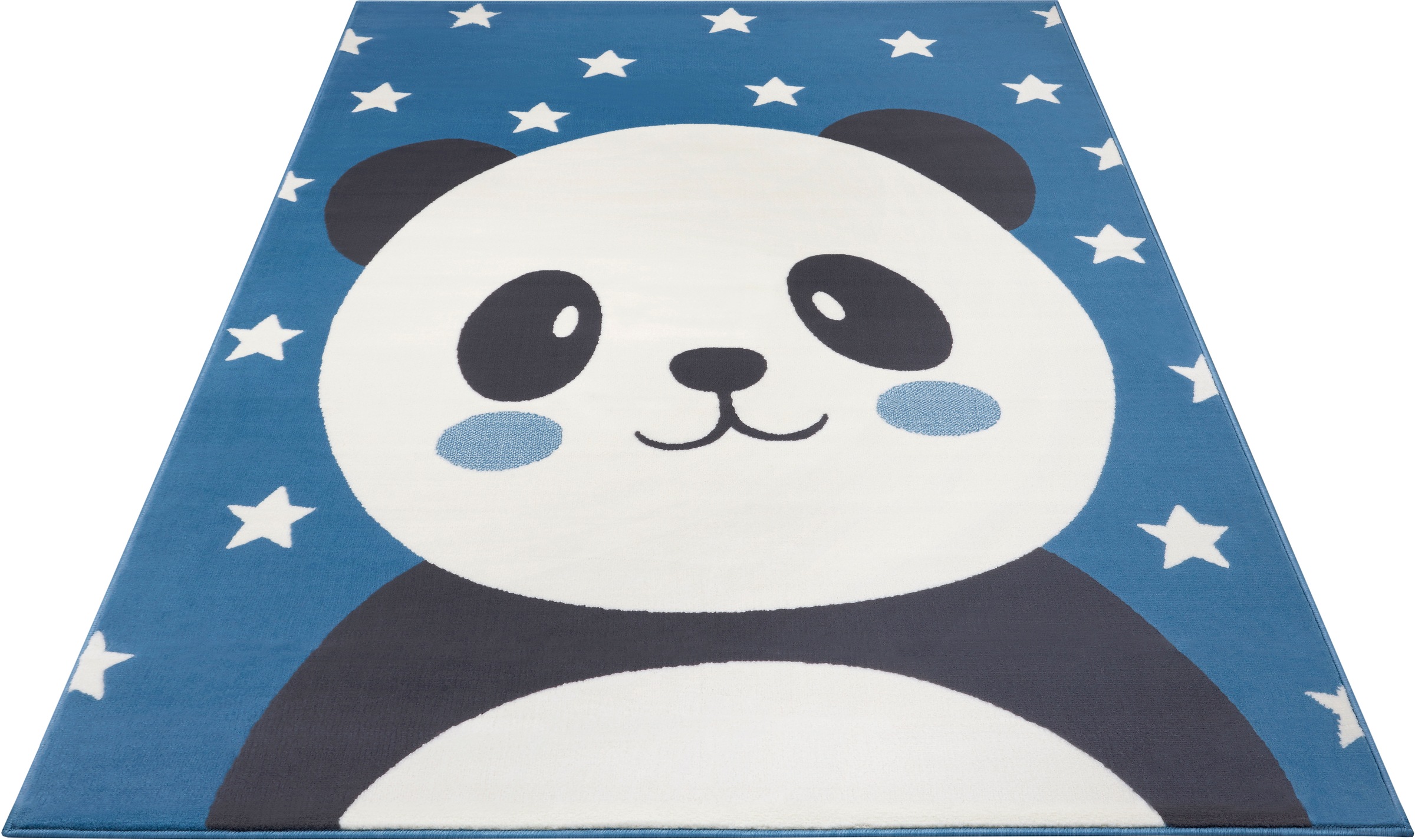 Bild von HANSE Home Kinderteppich »Panda Pepples«, rechteckig, Kurzflor, Tiermotiv, Sterne, Strapazierfähig, Pflegeleicht, Robust