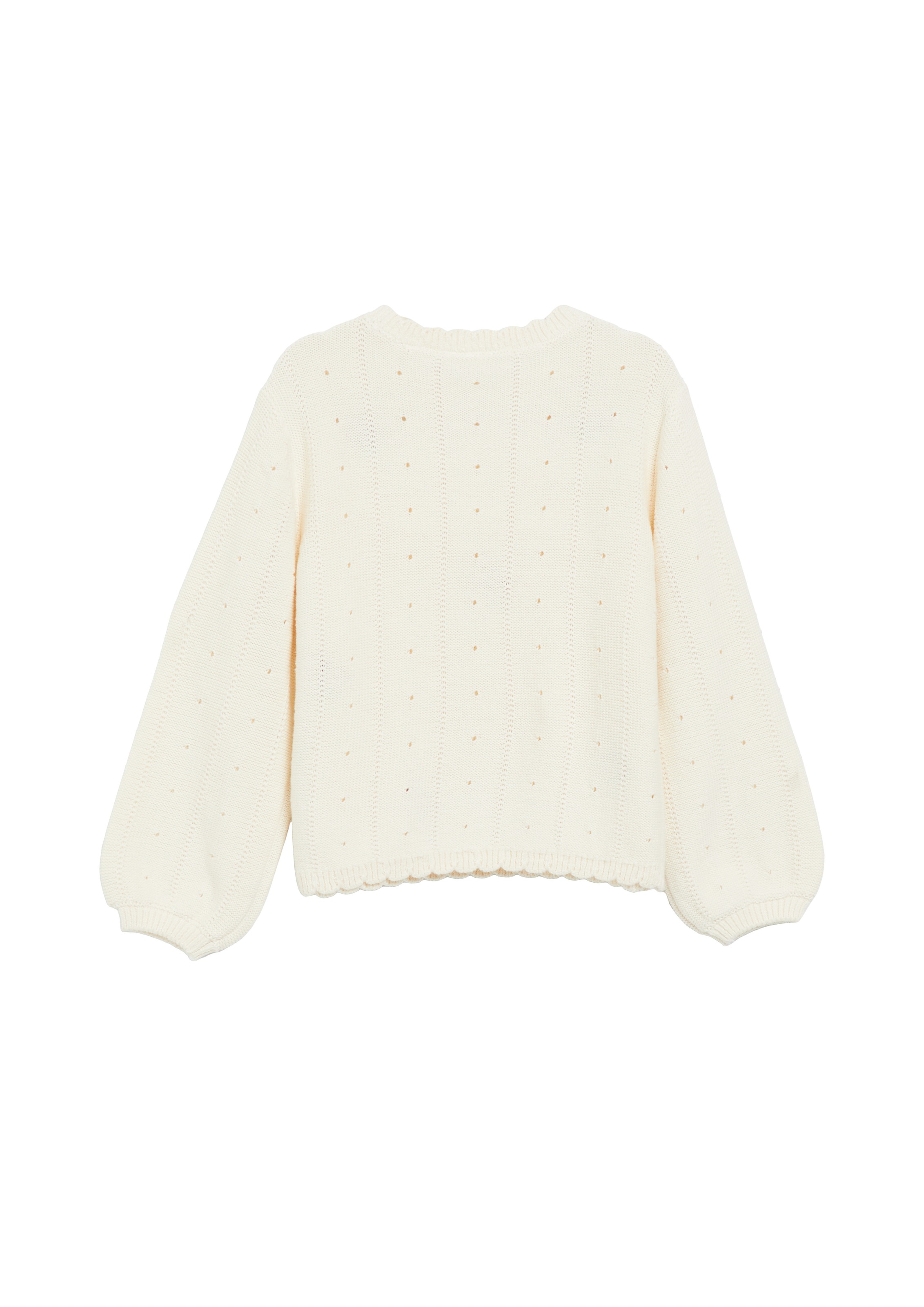 s.Oliver Junior Strickpullover mit feiner Blumen-Stickerei / Häkel-Details / für Girls