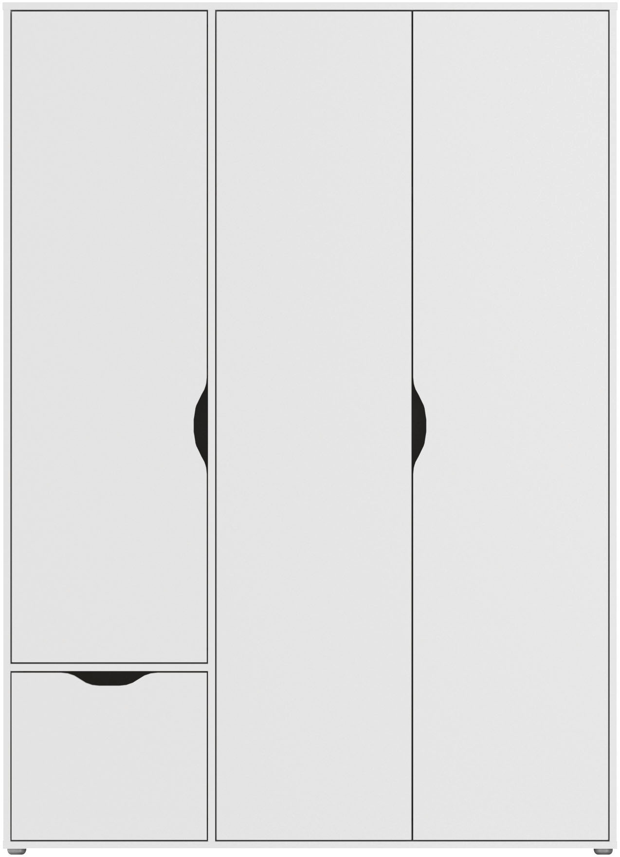 rauch Drehtürenschrank »Kleiderschrank Schrank Garderobe Wäscheschrank NARAI mit Schubladen«, (in 3 verschiedenen Ausstattungen BASIC/CLASSIC/PREMIUM), Griffausfräsungen für eine grifflose Optik TOPSELLER MADE IN GERMANY