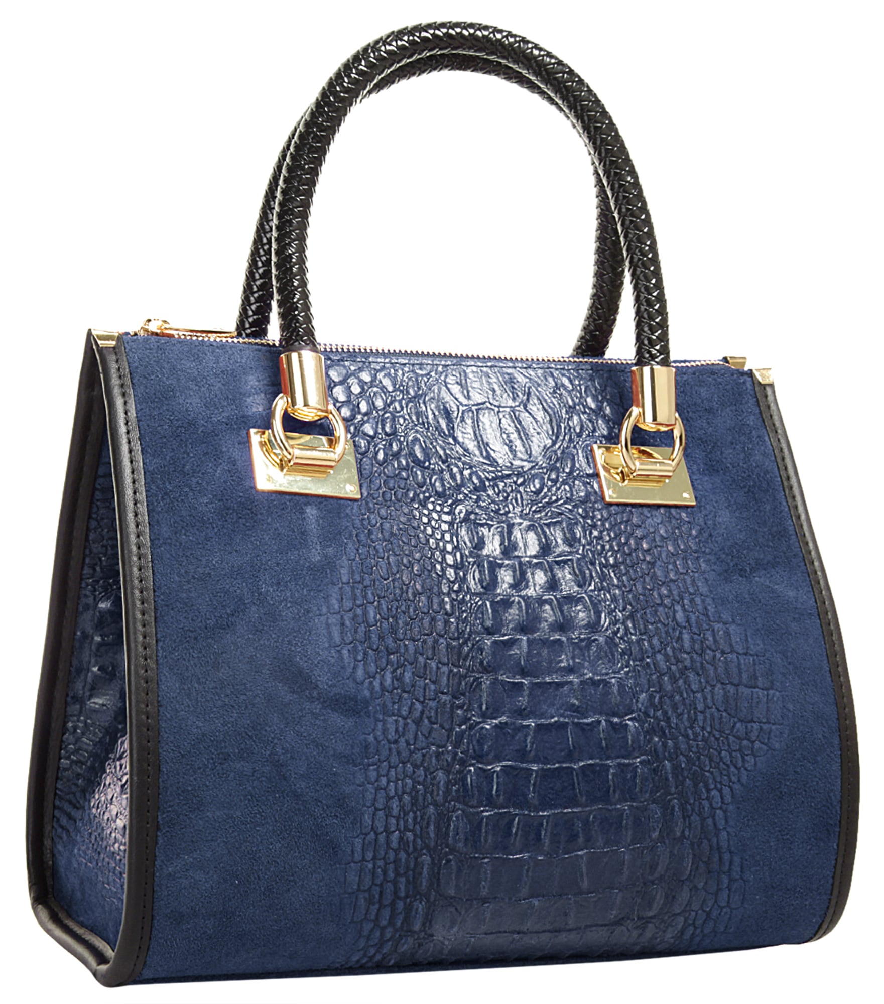 Cluty Henkeltasche, echt Leder, Made in Italy