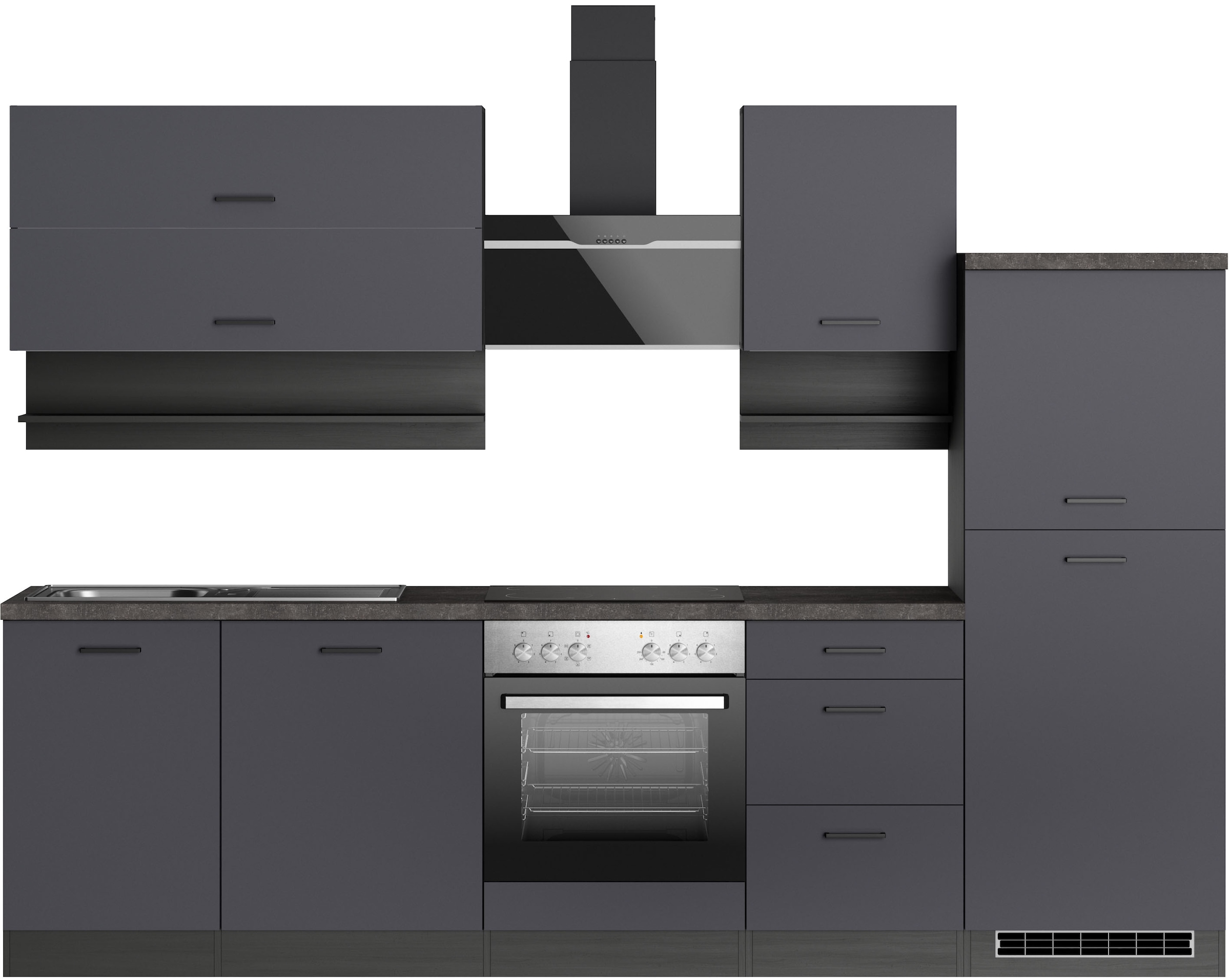 KOCHSTATION Küchenzeile »KS-Frieda Breite 280 cm« wahlweise mit E-Geräten, günstig online kaufen