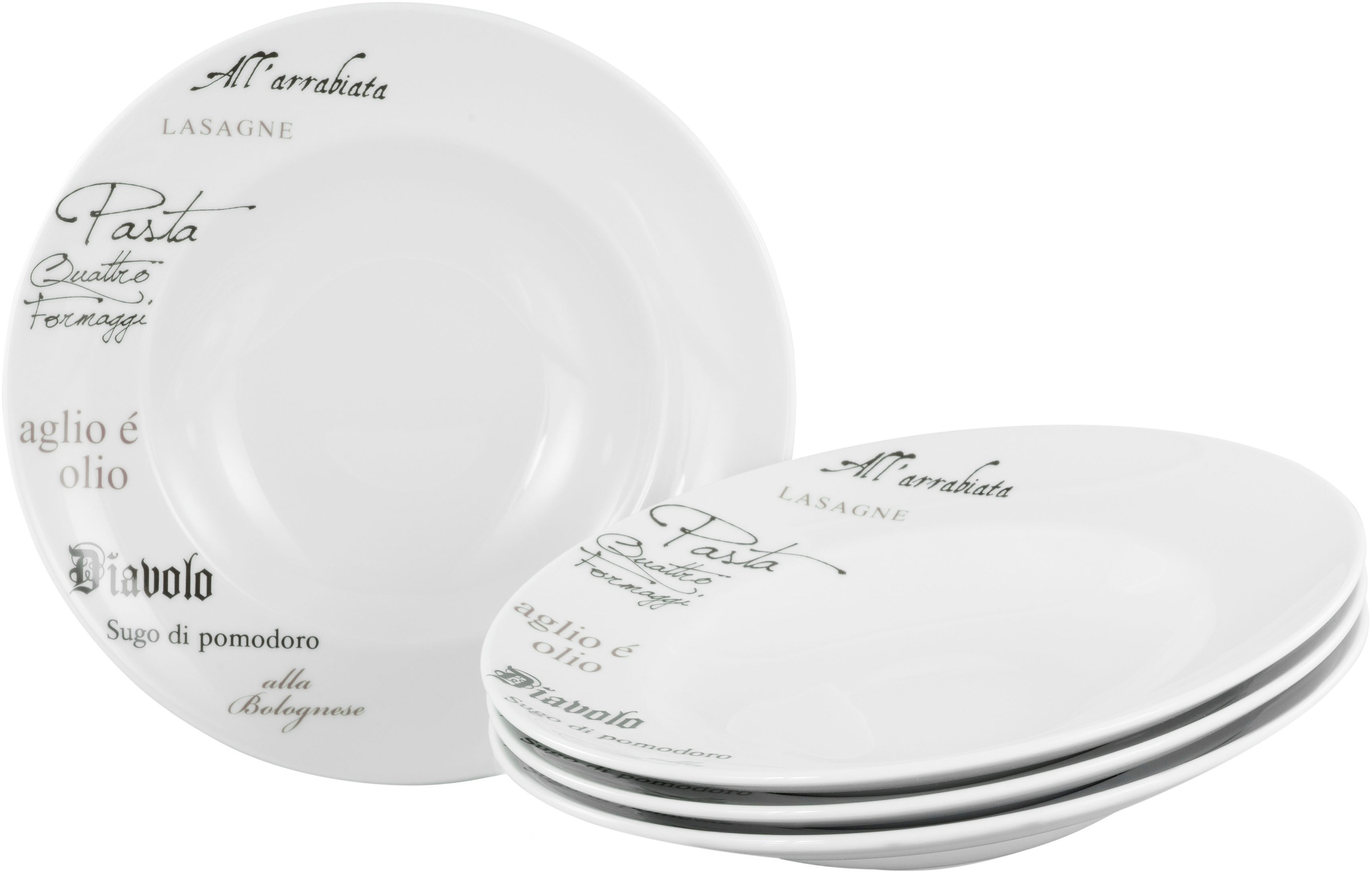 CreaTable Pastateller »Europa Gustoso, Pastateller 27 cm 4-tlg« Vielseitig günstig online kaufen