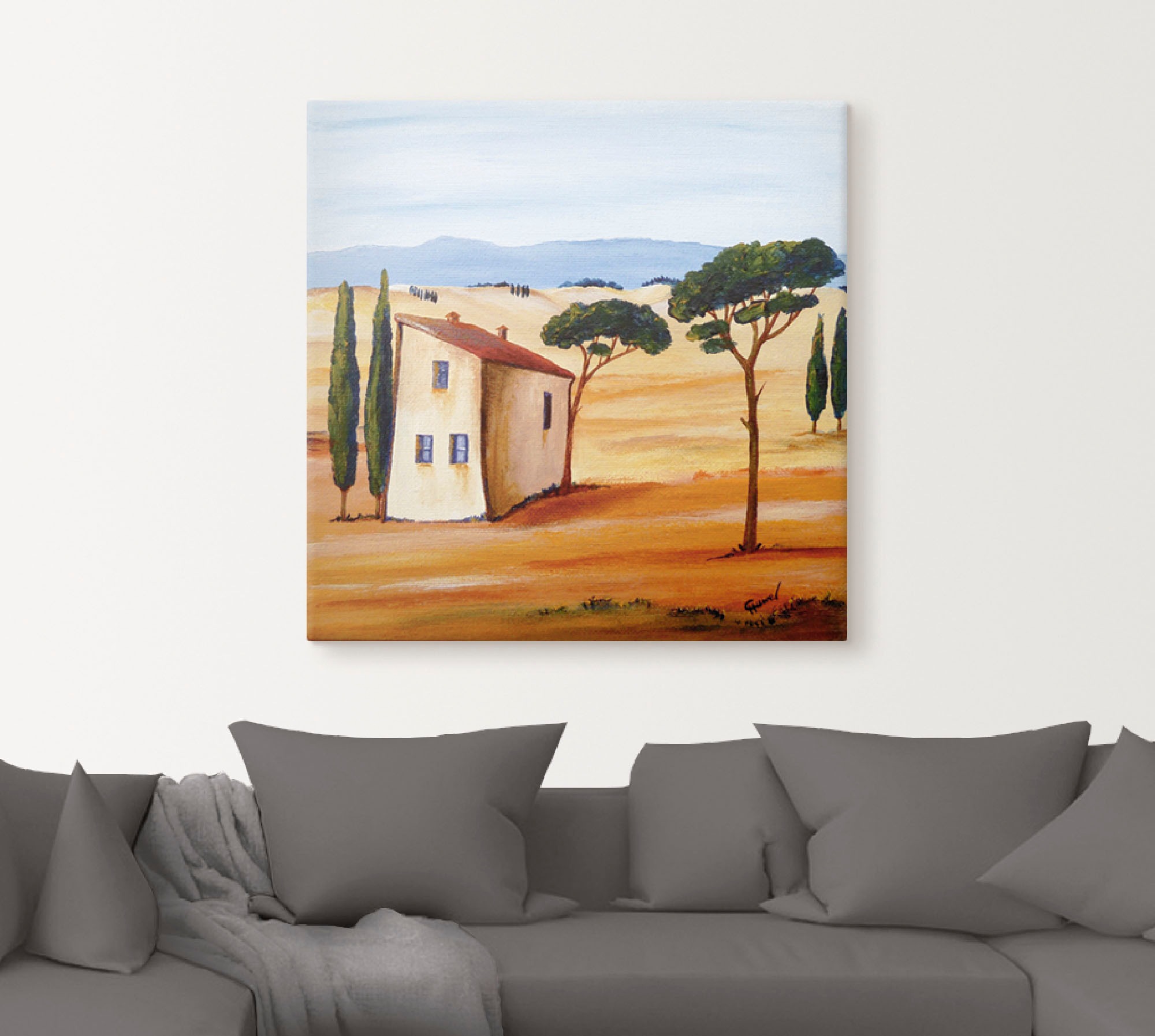 Artland Leinwandbild »Toskana modern 2«, Europa, (1 St.), auf Keilrahmen gespannt