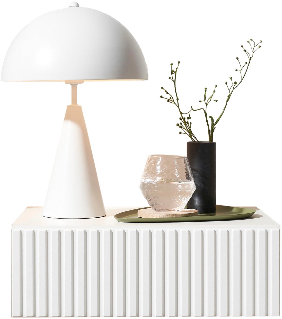 Schlafkontor Nachtkommode »Taboni Nachttisch, Nachtkonsole mit Push-to-open« Wandmontage