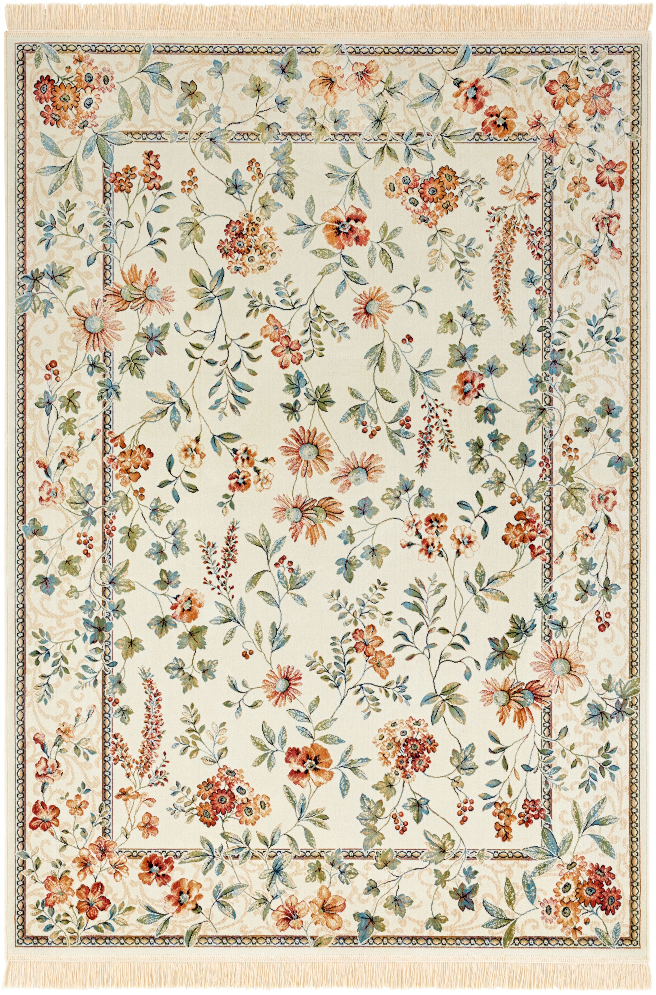 HANSE Home Teppich »Orient Flowers«, rechteckig, 5 mm Höhe, Kurzflor mit Fr günstig online kaufen