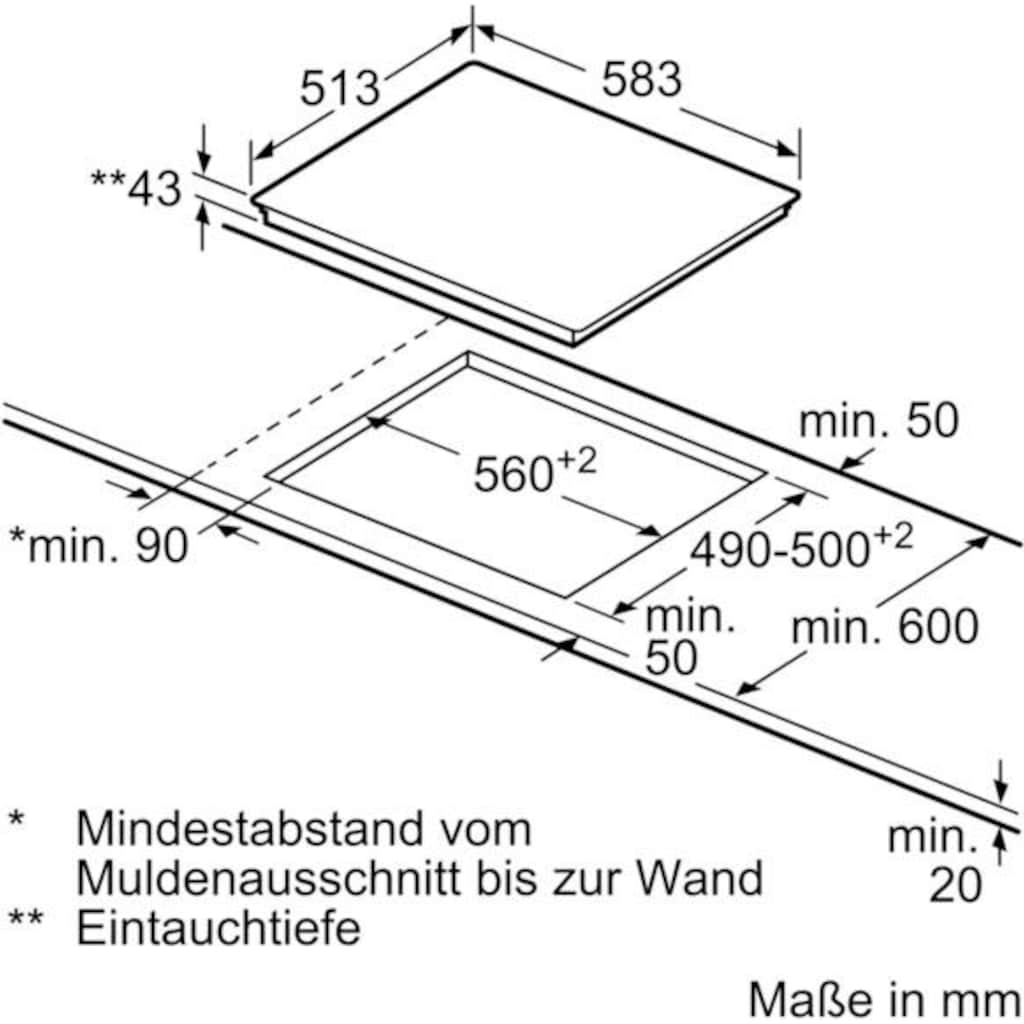 BOSCH Elektro-Herd-Set »HND411OS61«, HEA513BS2, mit 1-fach-Teleskopauszug