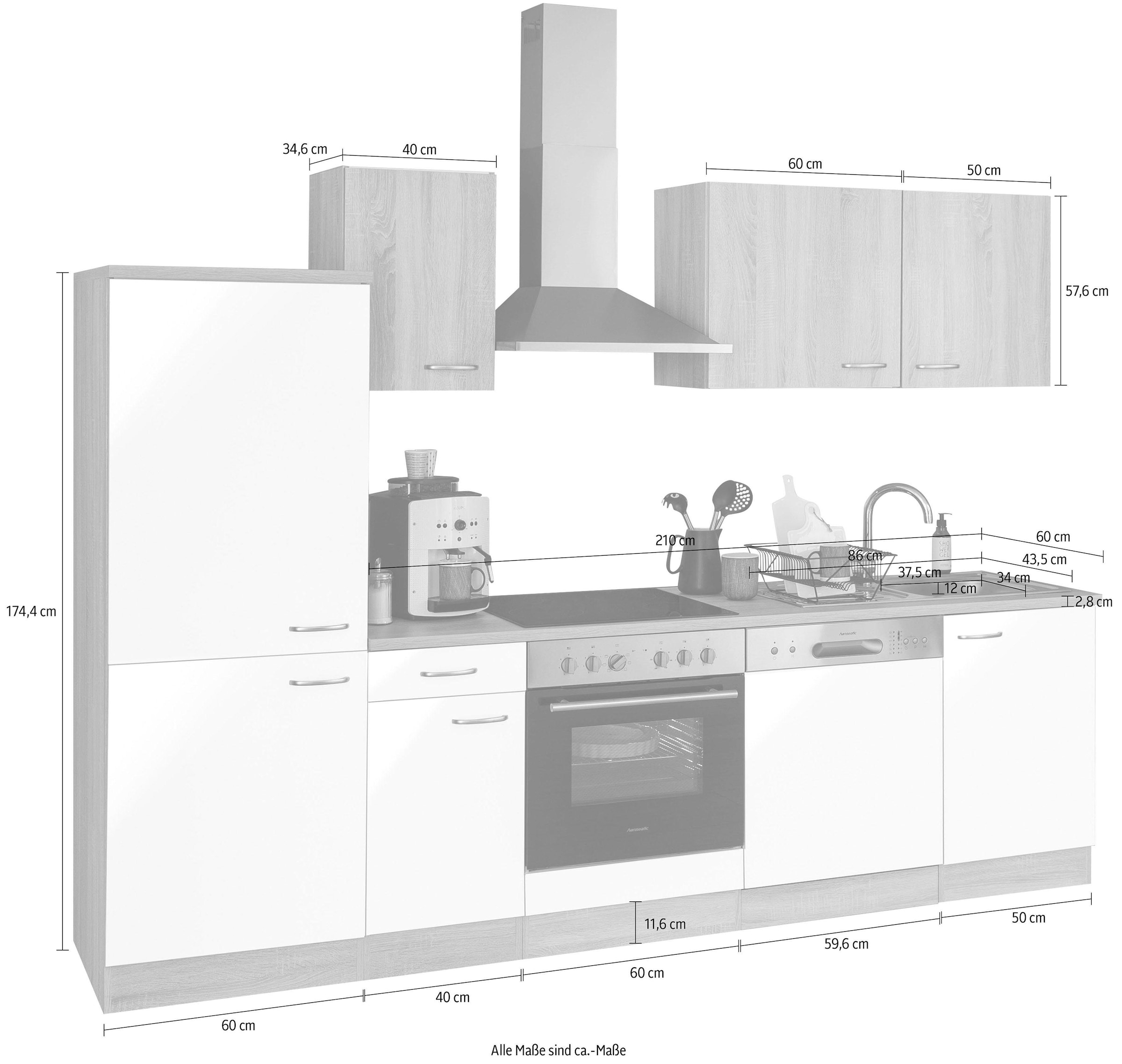 OPTIFIT Küchenzeile »Parare«, ohne E-Geräte, Breite 270 cm
