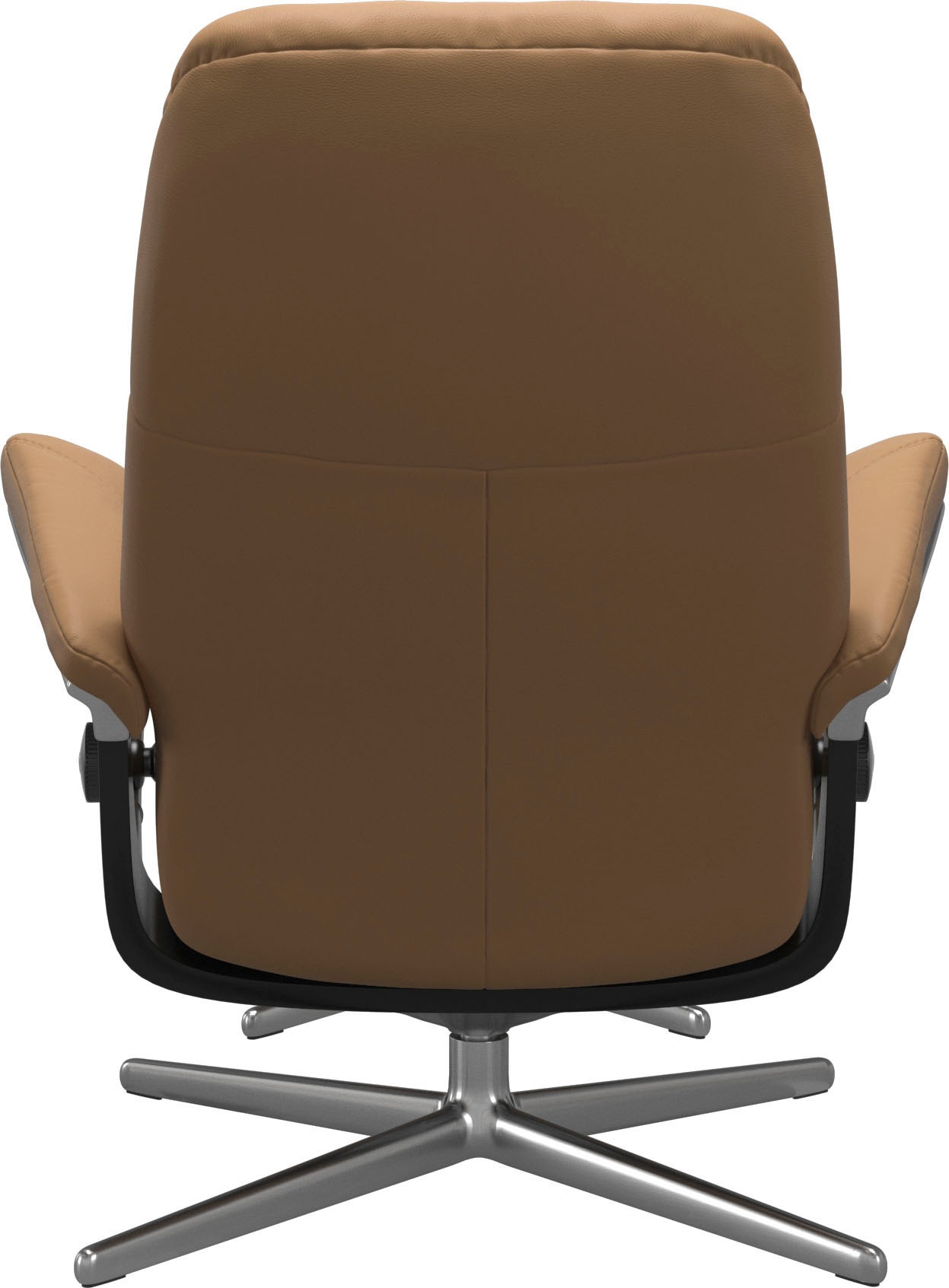 Stressless® Relaxsessel »Consul«, (Set, Relaxsessel mit Hocker), mit Hocker, mit Cross Base, Größe S, M & L, Holzakzent Schwarz
