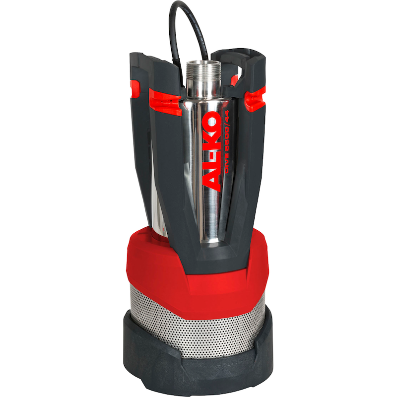 AL-KO Tauchdruckpumpe »DIVE 5600/44 Automatic« 1200 Watt rot Edelstahlfiltersieb am Pumpenfuß, inkl. Schwimmerschalter zum automatischen Ein- und...