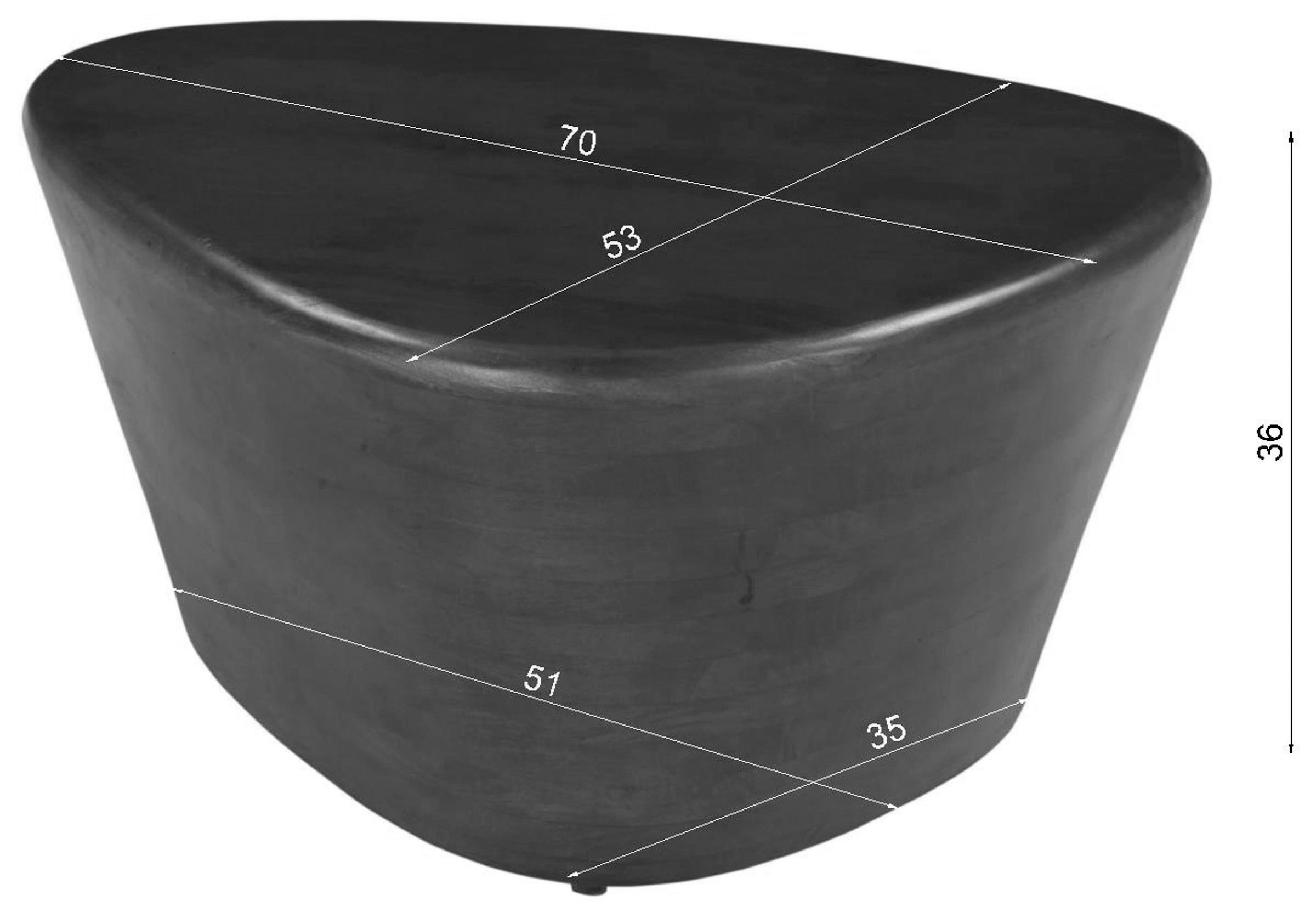 SIT Beistelltisch 1 Stk. tlg. dreieckige Tischplatte