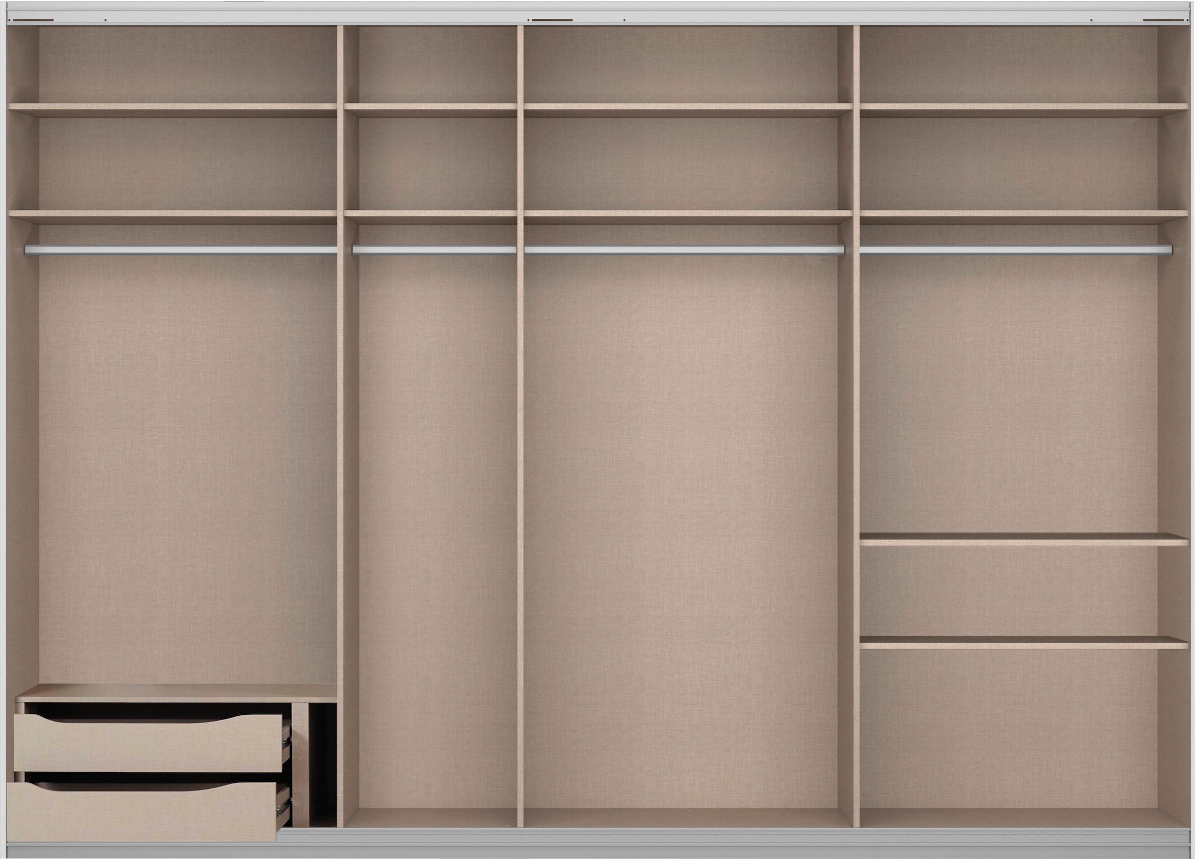 rauch Schwebetürenschrank »Kleiderschrank Schrank Garderobe ORACLE mit Spiegelfront«, inkl. Schubladen-Einsatz und extra Einlegeböden MADE IN GERMANY
