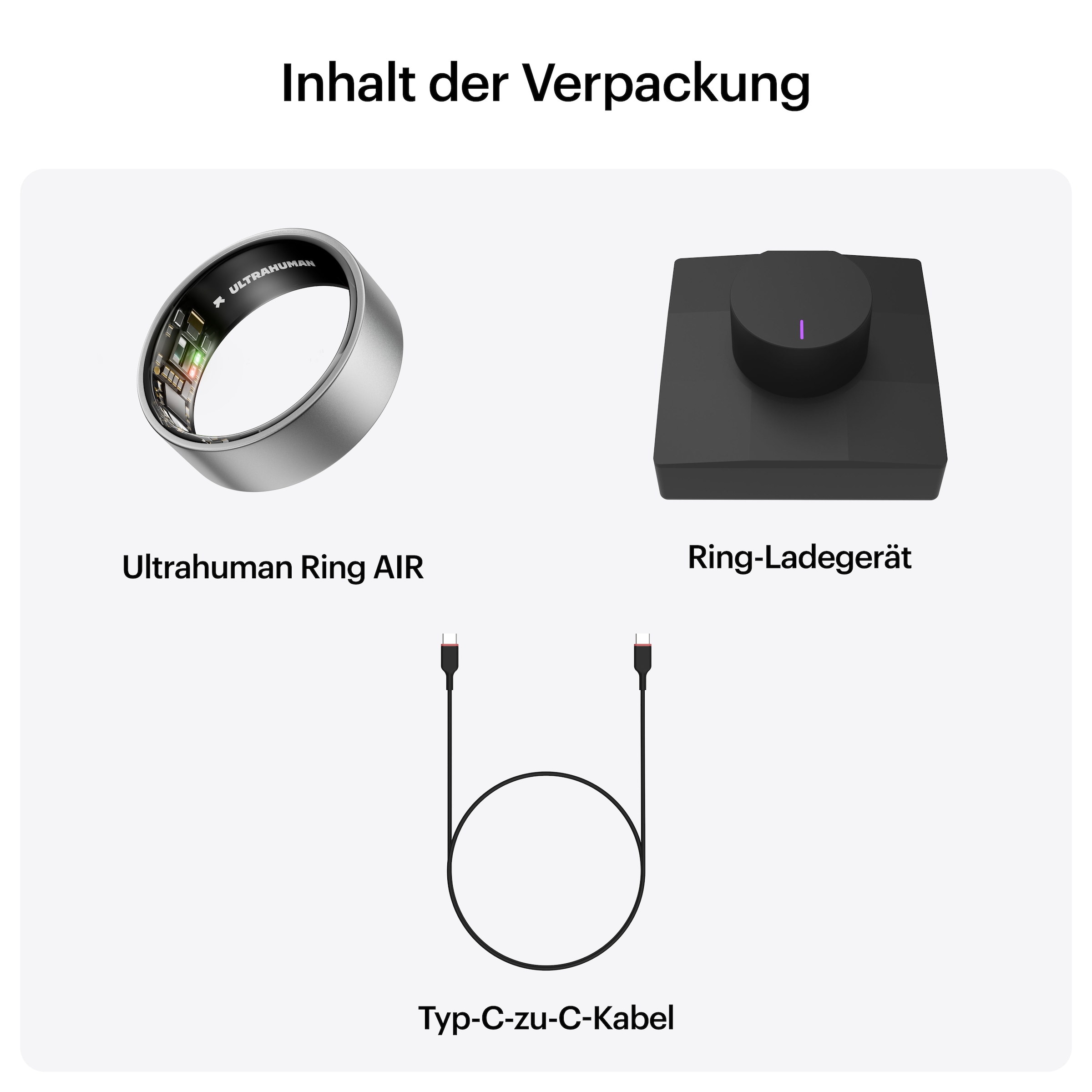 Ultrahuman Activity Tracker »Smartring AIR - Größe 8« Schlaf- und Fitness-Tracker für Frauen und Männer