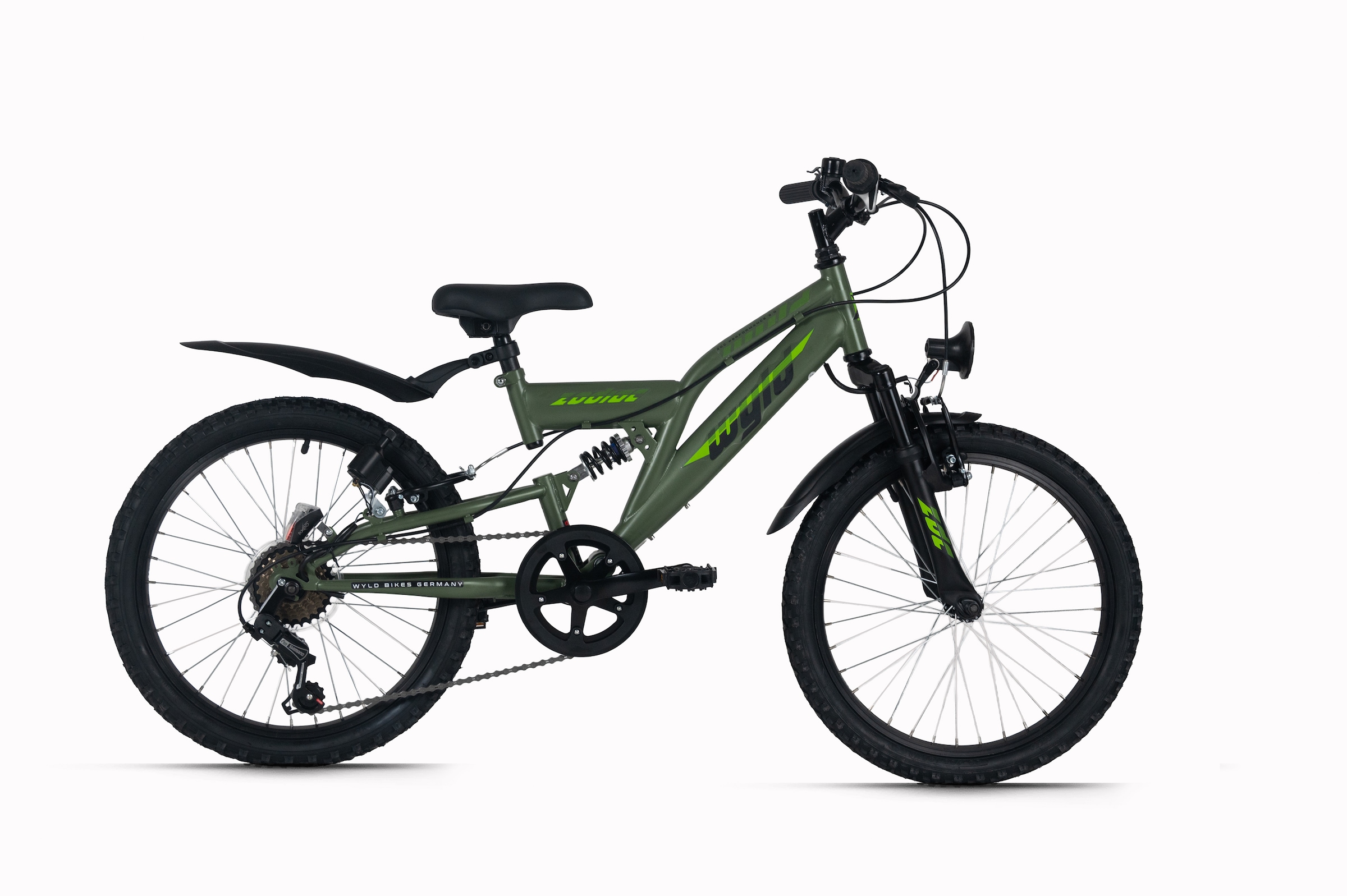 WYLD Kinderfahrrad »WYLD Kinder-Mountainbike Fully ATB 20" Zodiac 6 Gänge« 6 Gang Shimano Tourney Schaltwerk Kettenschaltung