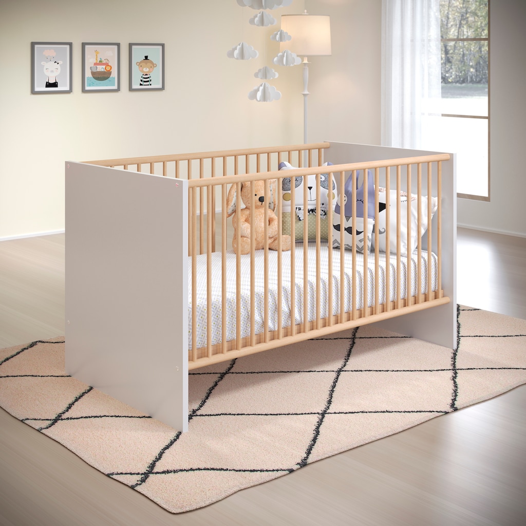 trendteam Babymöbel-Set »Mats«, (Set, 3 St., Bett, Wickelkommode, Schrank)