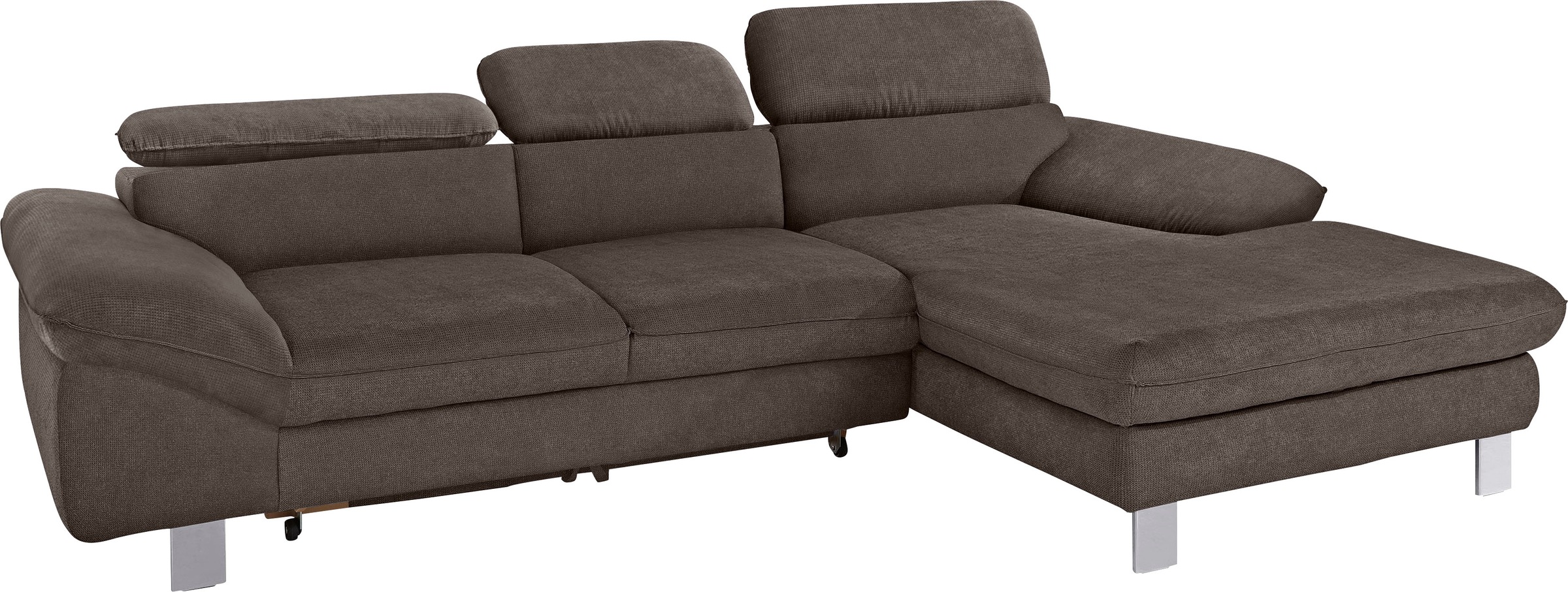COTTA Polstergarnitur »Driver L-Form«, (Set, 2 tlg.), Set bestehend aus: Ecksofa mit Kopfteilverstellung & Hocker