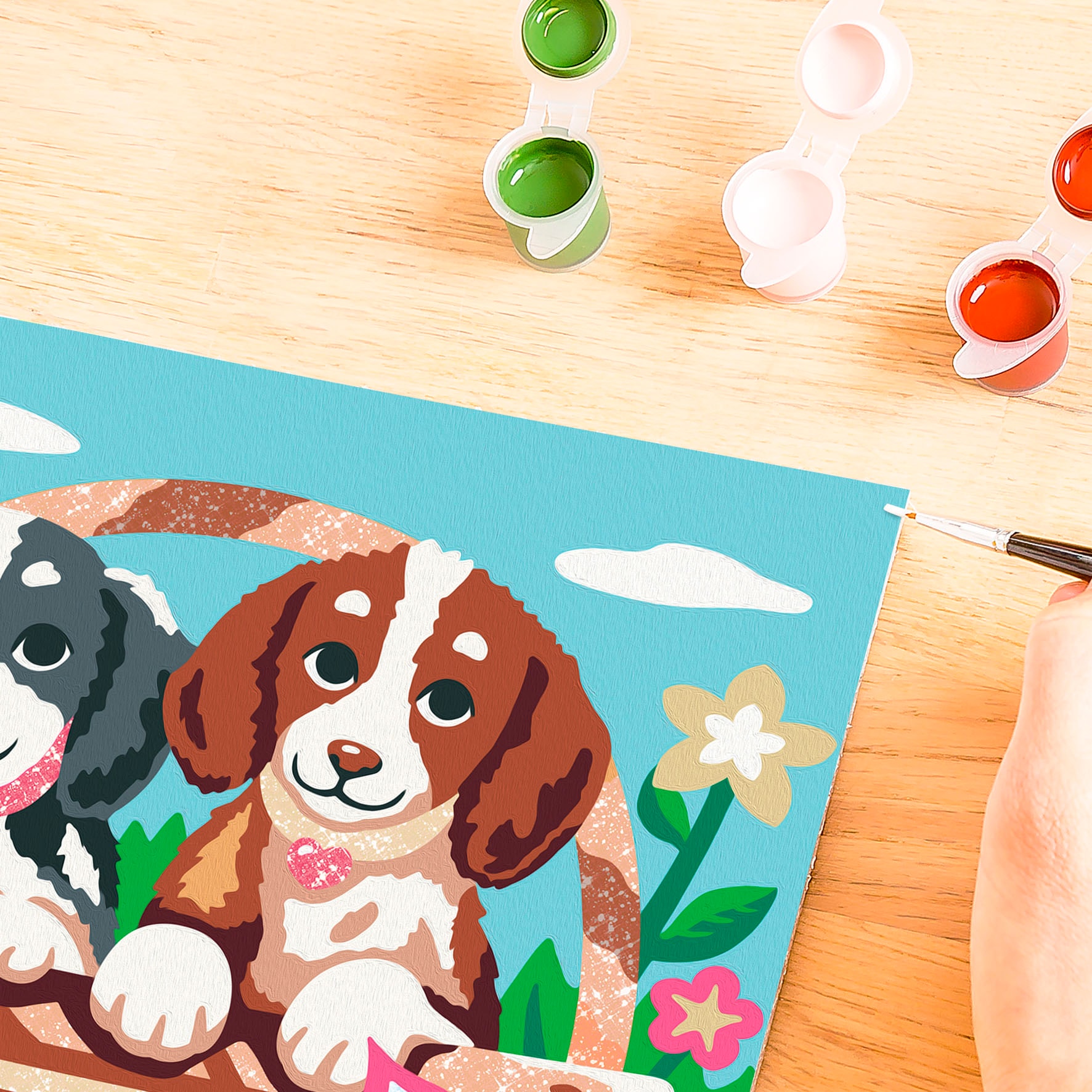 Ravensburger Malen nach Zahlen »CreArt, Hunde im Körbchen«, Made in Europe