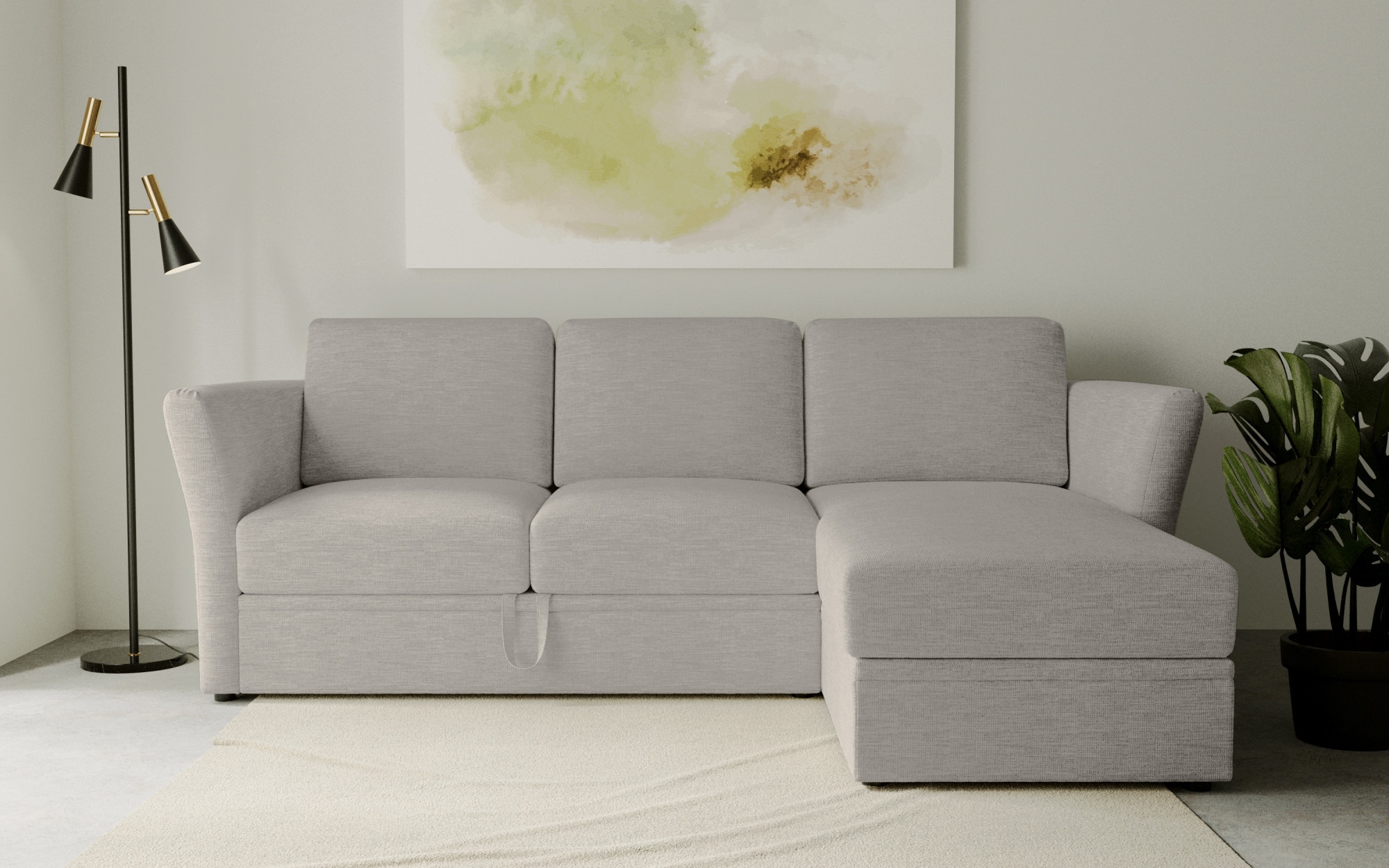 Home affaire Ecksofa »Lavars, L-Form, Schlafsofa«, mit Bettfunktion und Sta günstig online kaufen