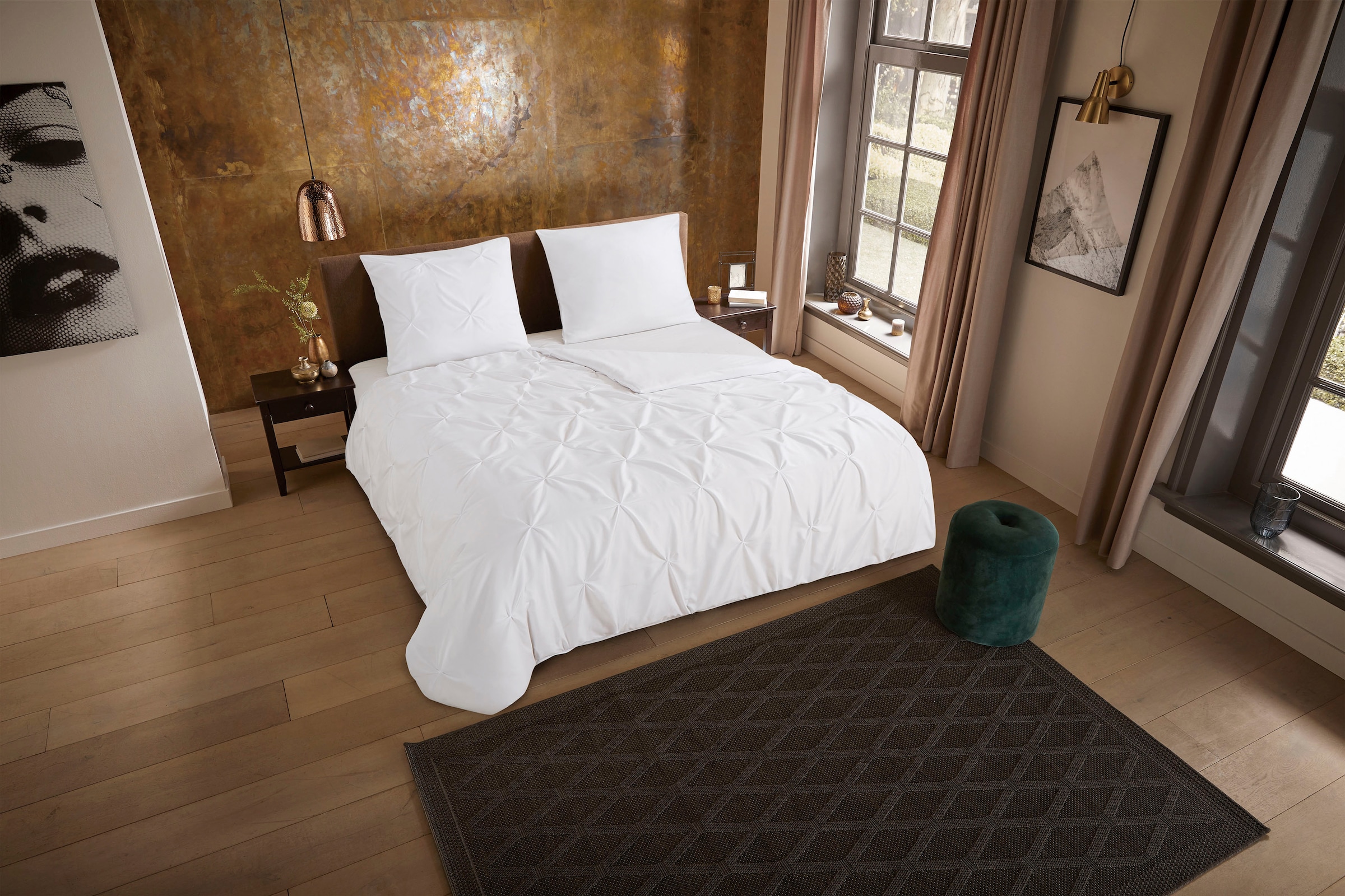 PURE luxury collection Bettwäsche »Elegance« 2 Stk. tlg. Mikrofaser, Uni, S günstig online kaufen