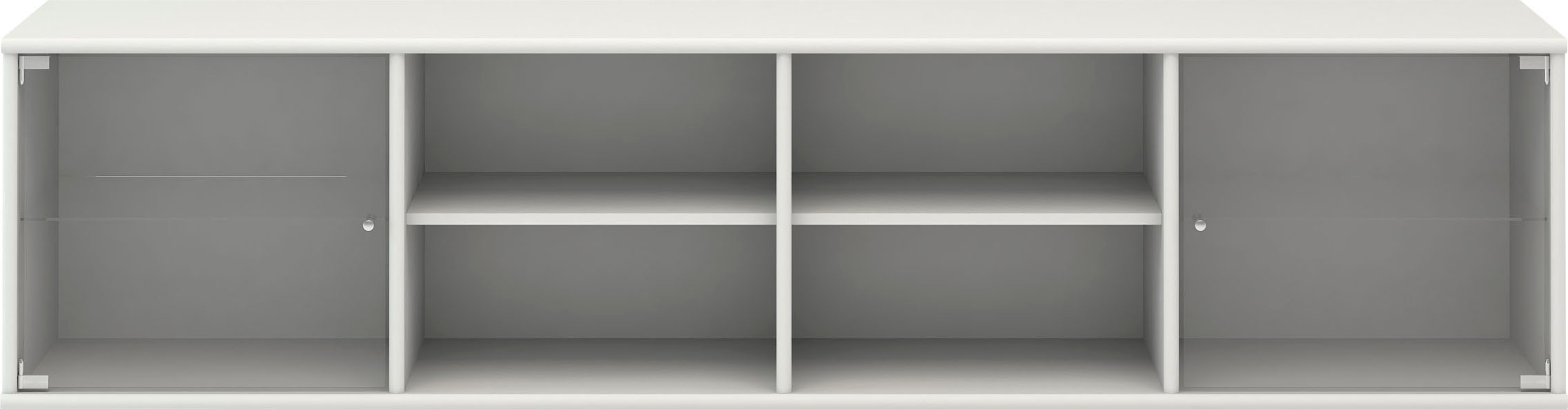 Hammel Furniture Regal »Mistral, Hochwertig Lowboard, hängend/stehend montierbar«, mit zwei Glastüren, B: 177 cm, lowboard, anpassungsbar Designmöbel