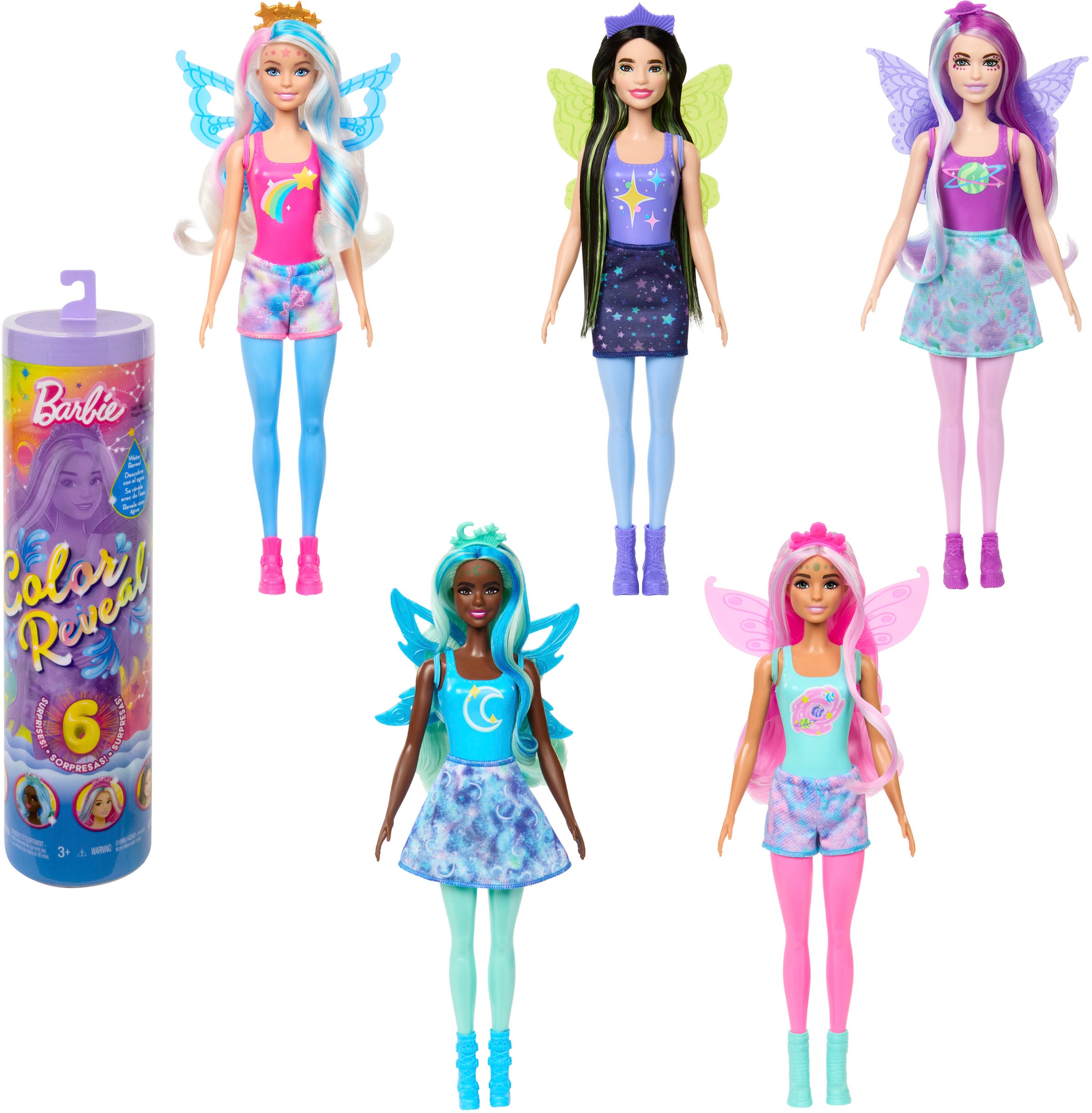 Bild von Barbie Anziehpuppe »Color Reveal, Regenbogengalaxie«, mit Farbwechsel