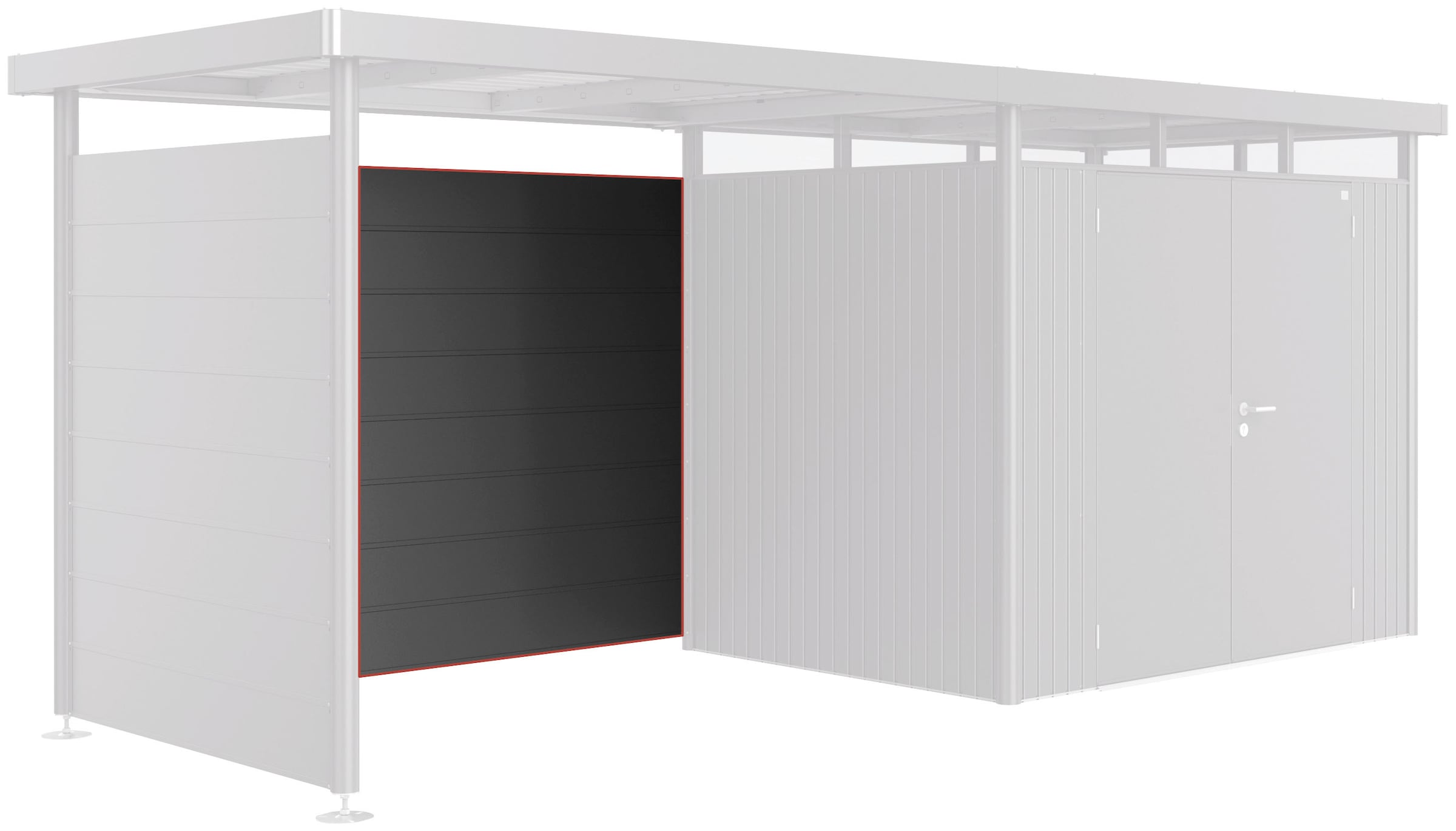 2. Bild von Biohort Gerätehaus-Rückwand »HighLine«, dunkelgrau-metallic