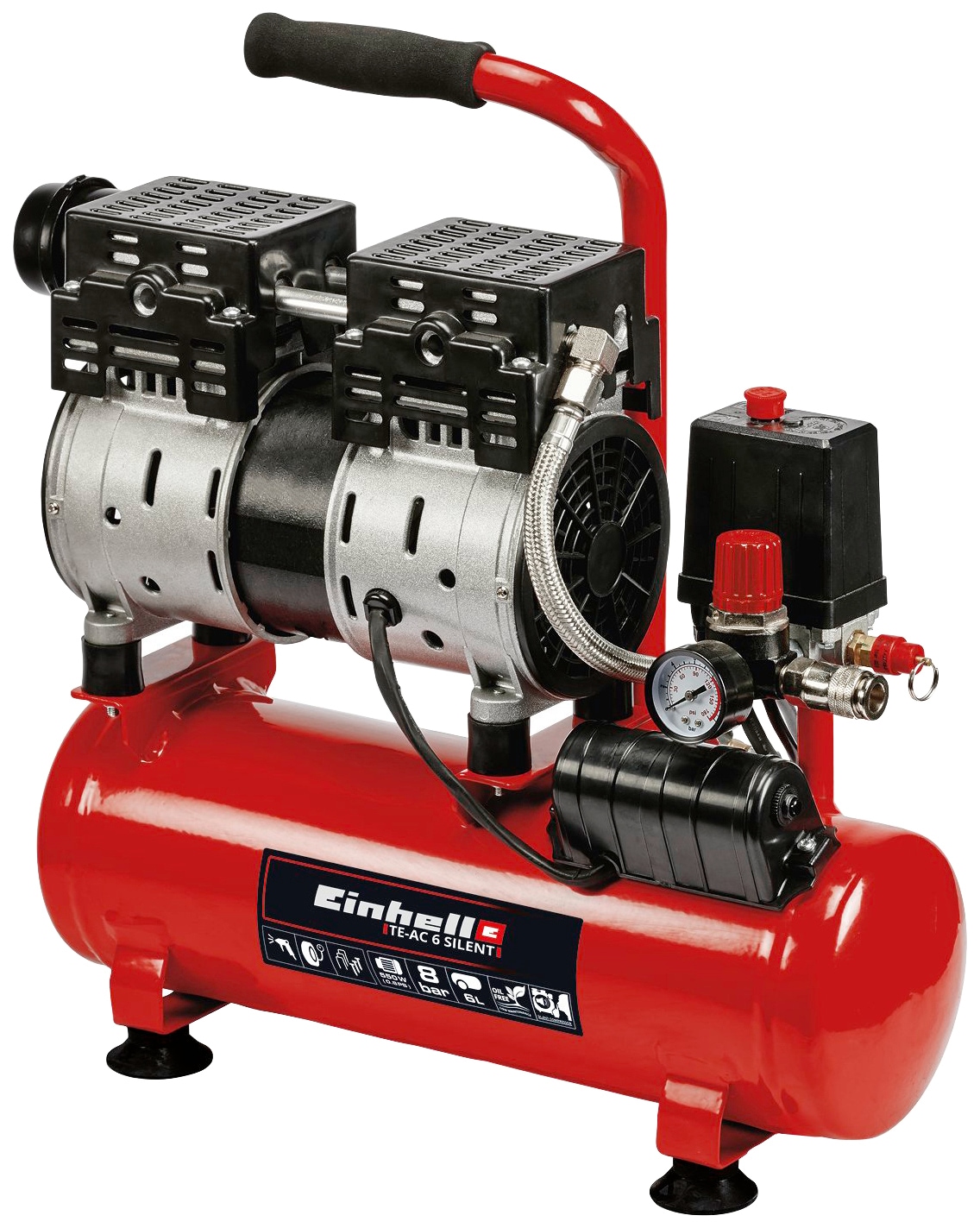 Einhell Kompressor »TE-AC 6 Silent«, (1 tlg.)