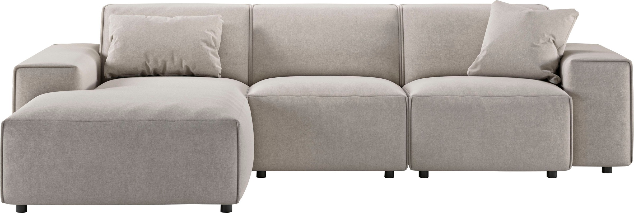 andas Ecksofa »Glimminge L-Form auch in Breitcord, Feincord + Easy care-Bezug,«, Breite 264, Zierkissen
