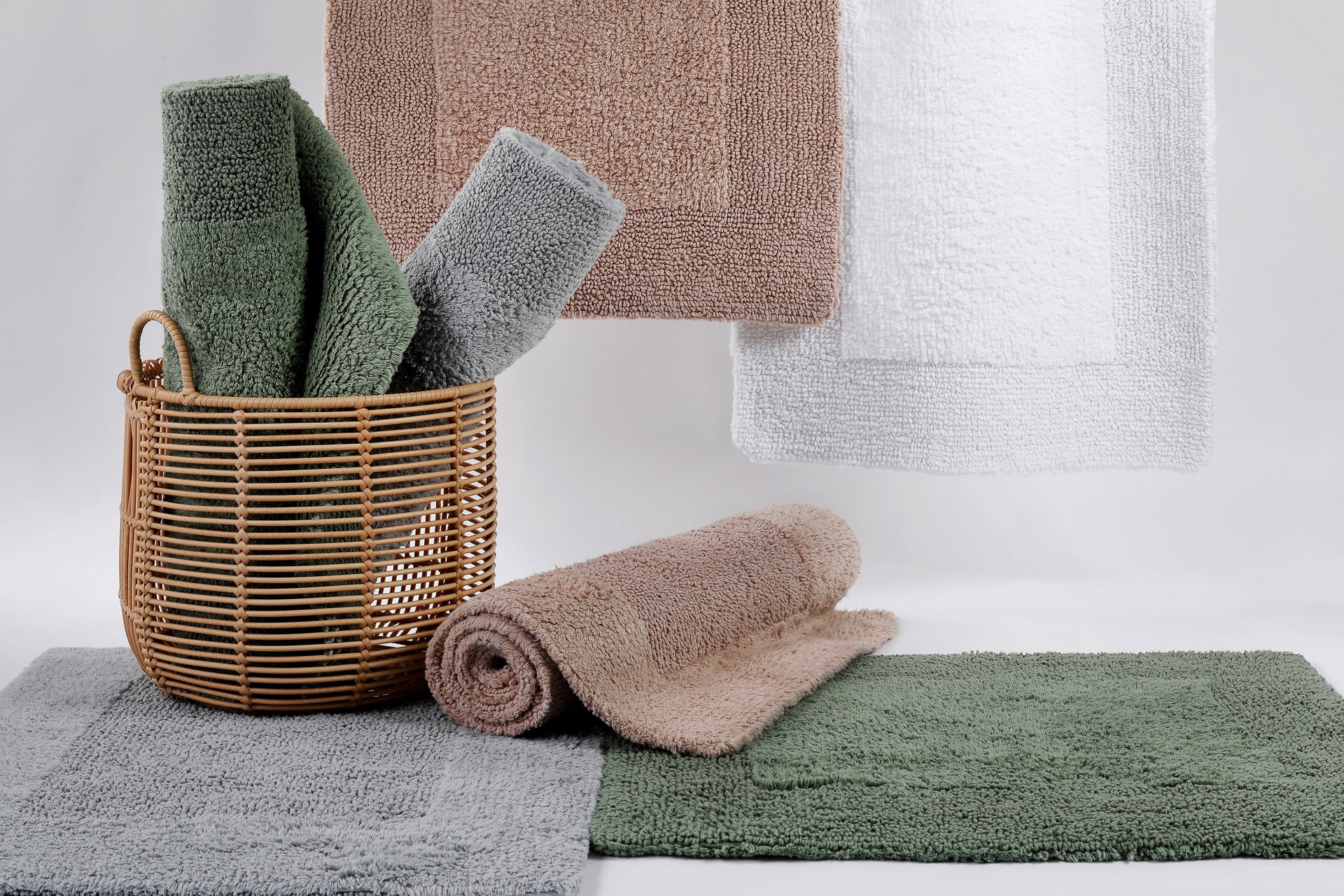 Wecon home Basics Badematte »Finn«, waschbar, robust, saugfähig, pflegeleicht, Baumwolle, Hoch-Tief-Effekt
