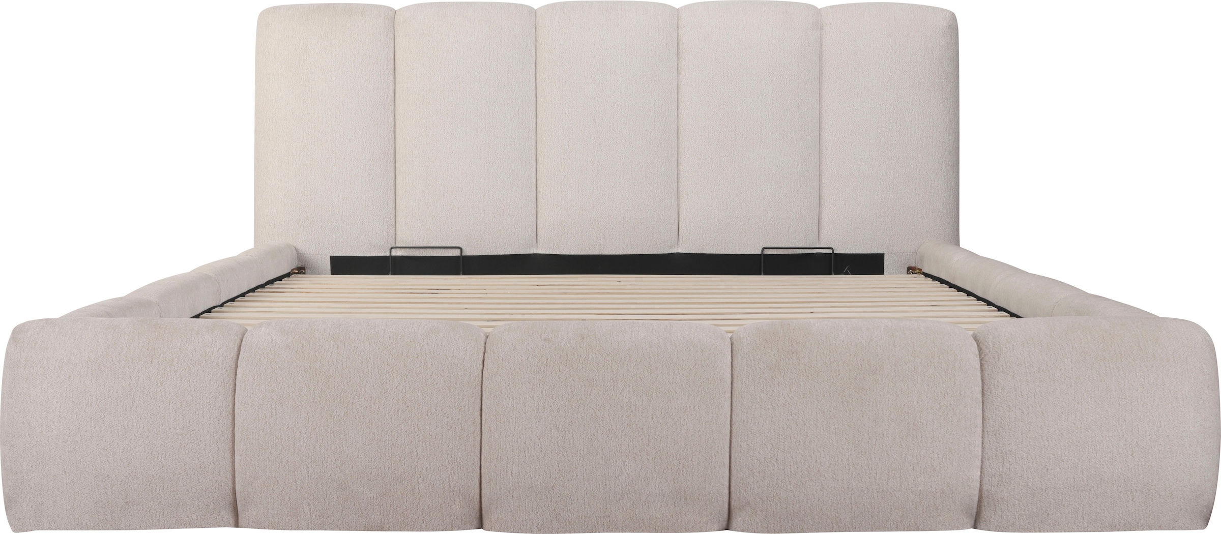 Home affaire Polsterbett »MERLINDA in der Breite 180cm, inkl. Lattenrost und Bettkasten« gepolstertes Kopfteil und Rahmen, Bezug im Chenillecharakter