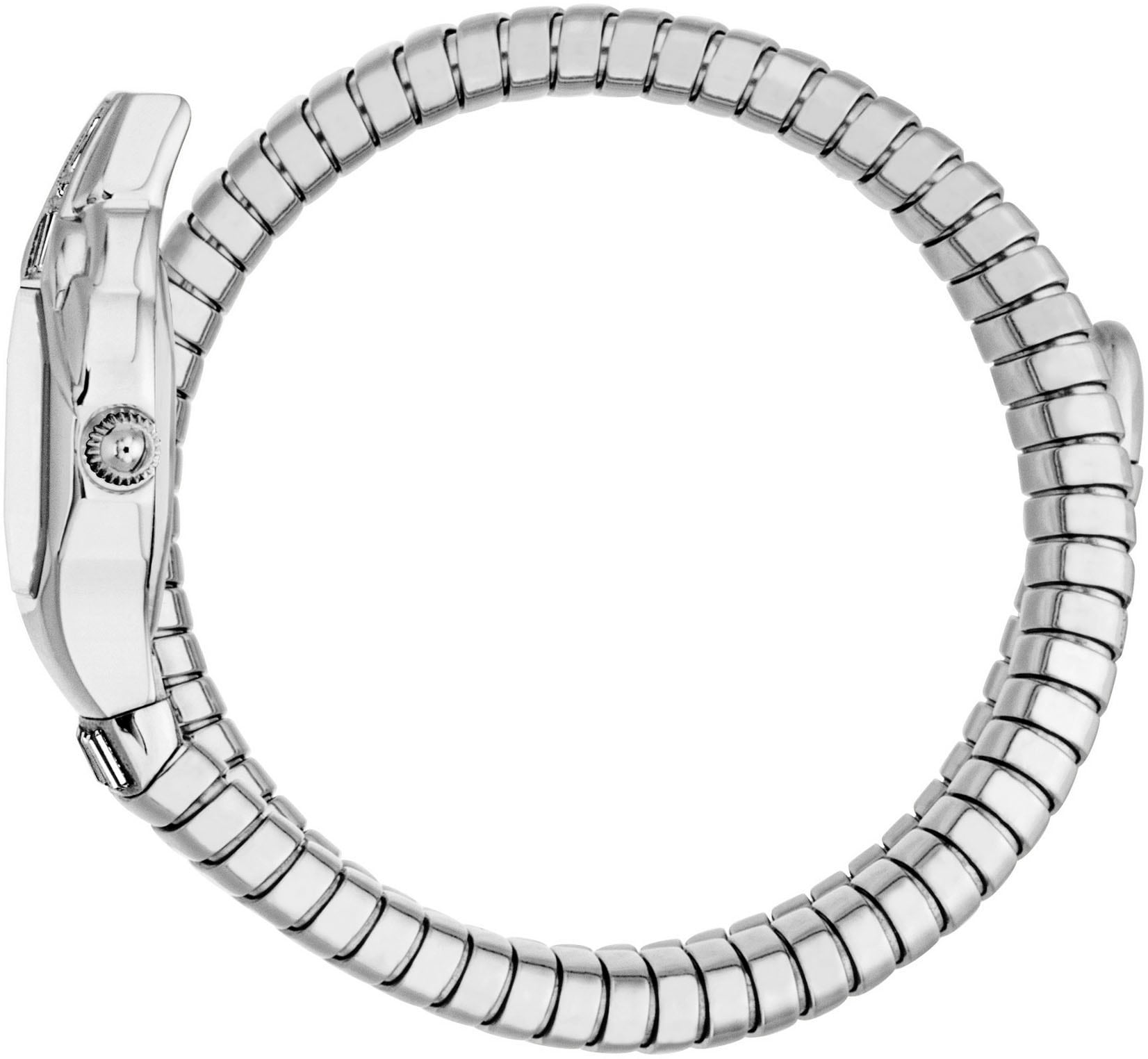 Just Cavalli Time Quarzuhr »Signature Snake« Armbanduhr,Damenuhr,Edelstahlband,Perlmutt-Zifferblatt,Kristallsteine