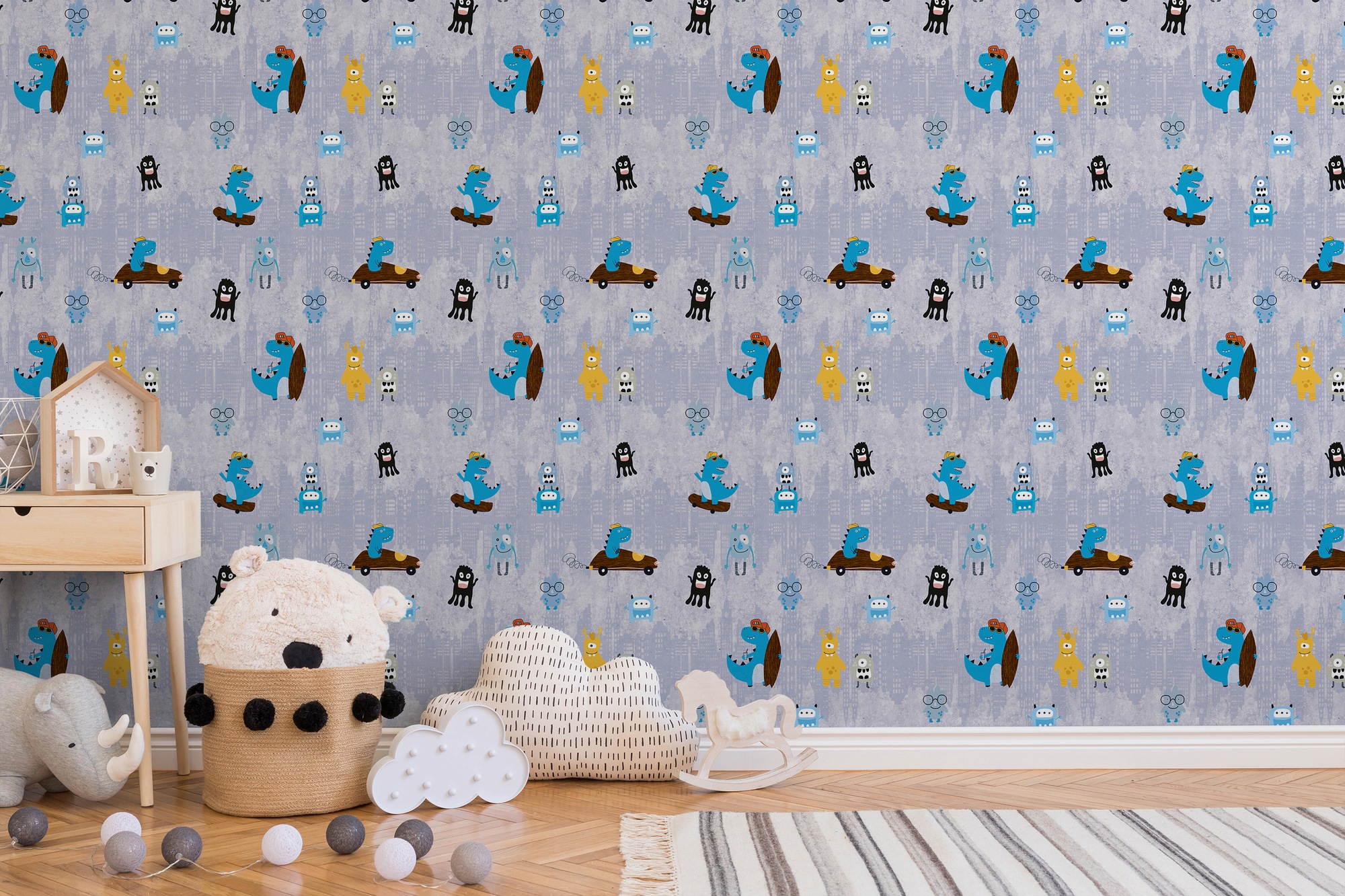A.S. Création Vliestapete »Little Love«, Motiv-abstrakt-naturalistisch, Kindertapete Tapete Dinosaurier Tapeten Kinderzimmer Design Wandtapete