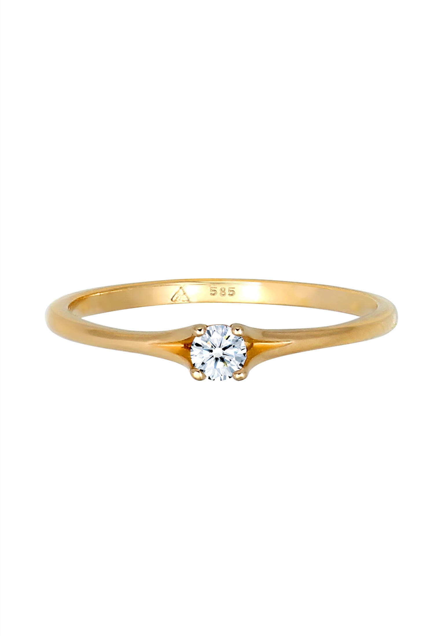 Elli DIAMONDS Verlobungsring »Verlobung Vintage Diamant (0.06 ct.) 585 Gelbgold«