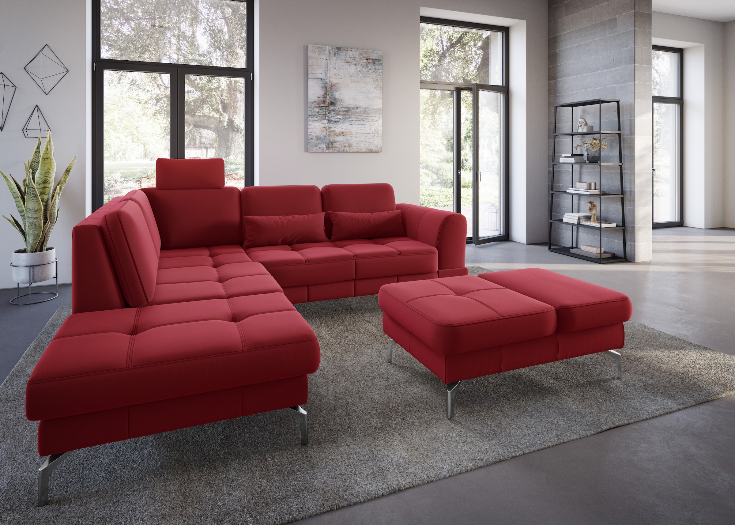 sit&more Ecksofa »Bendigo L-Form«, inklusive Sitztiefenverstellung, Bodenfr günstig online kaufen
