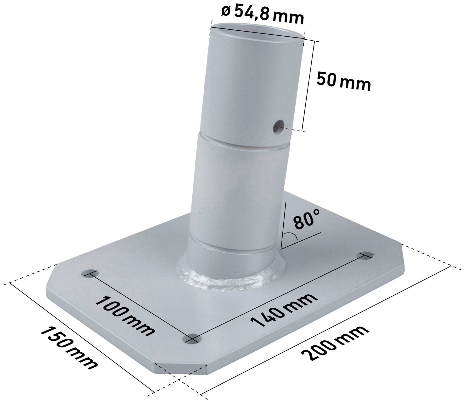 Windhager Bodenanker, ideale Ergänzung zum Sonnensegelmast Premium