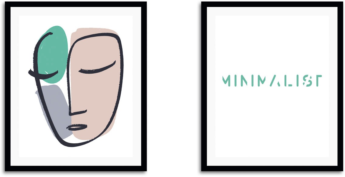 queence Bild »Minimalist«, Abstrakt-Schwarz-Weiß-Fashion-Mode-Magazincover- günstig online kaufen