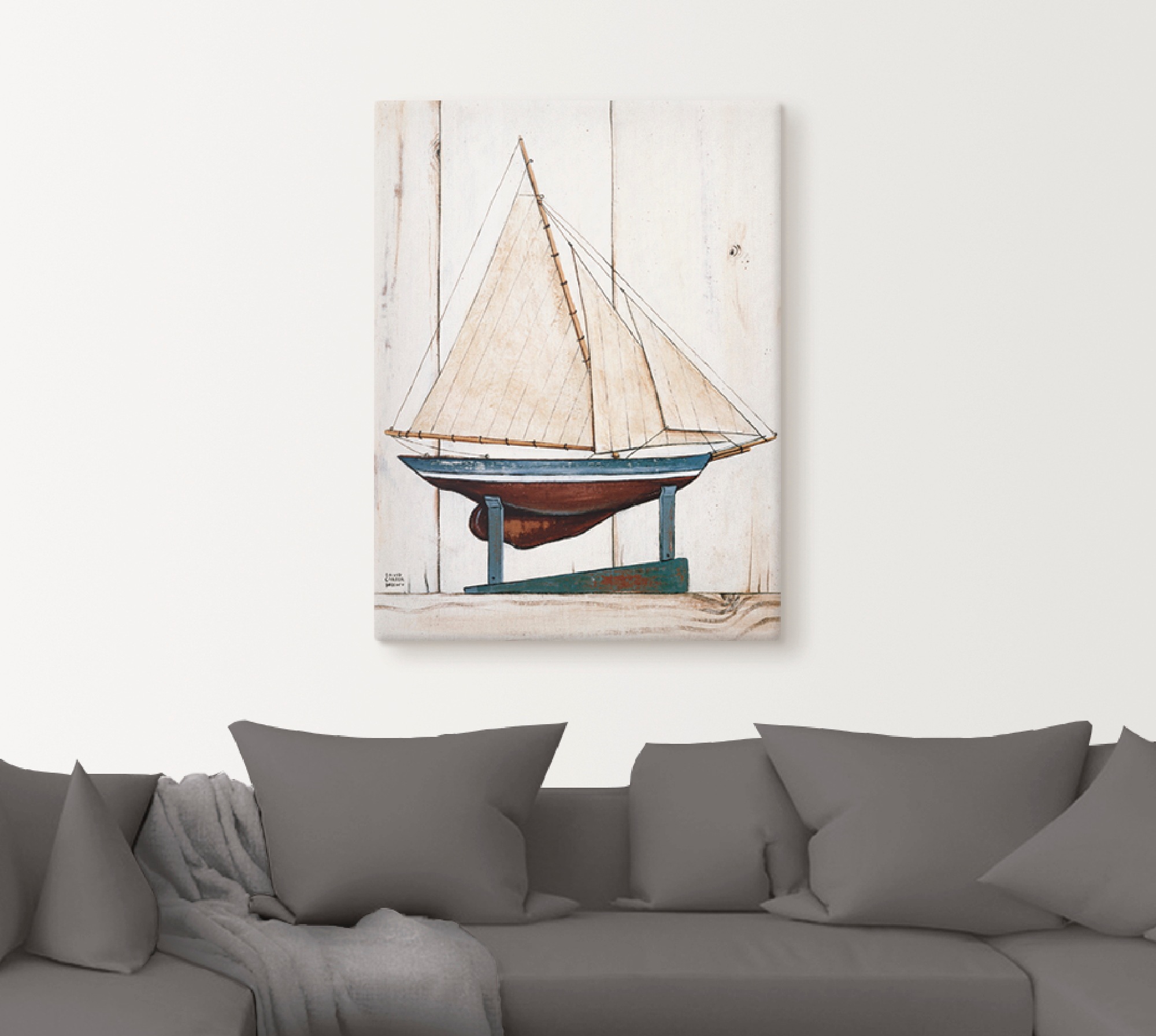 Artland Leinwandbild »Rennjacht« Boote & Schiffe 1 Stk. tlg. auf Keilrahmen günstig online kaufen