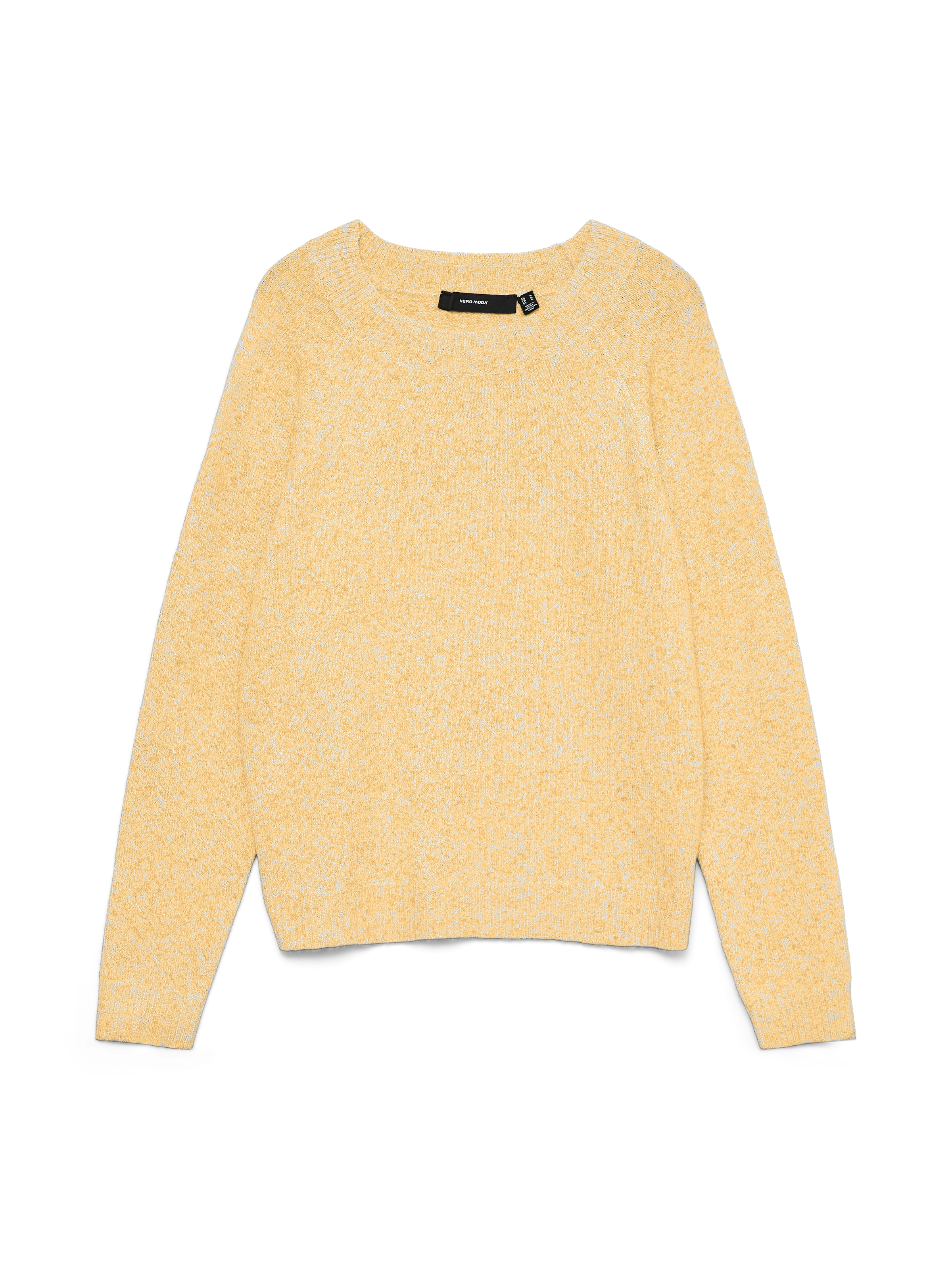 Vero Moda Rundhalspullover »VMDOFFY LS O-NECK BLOUSE GA NOOS« Materialmix, regular fit