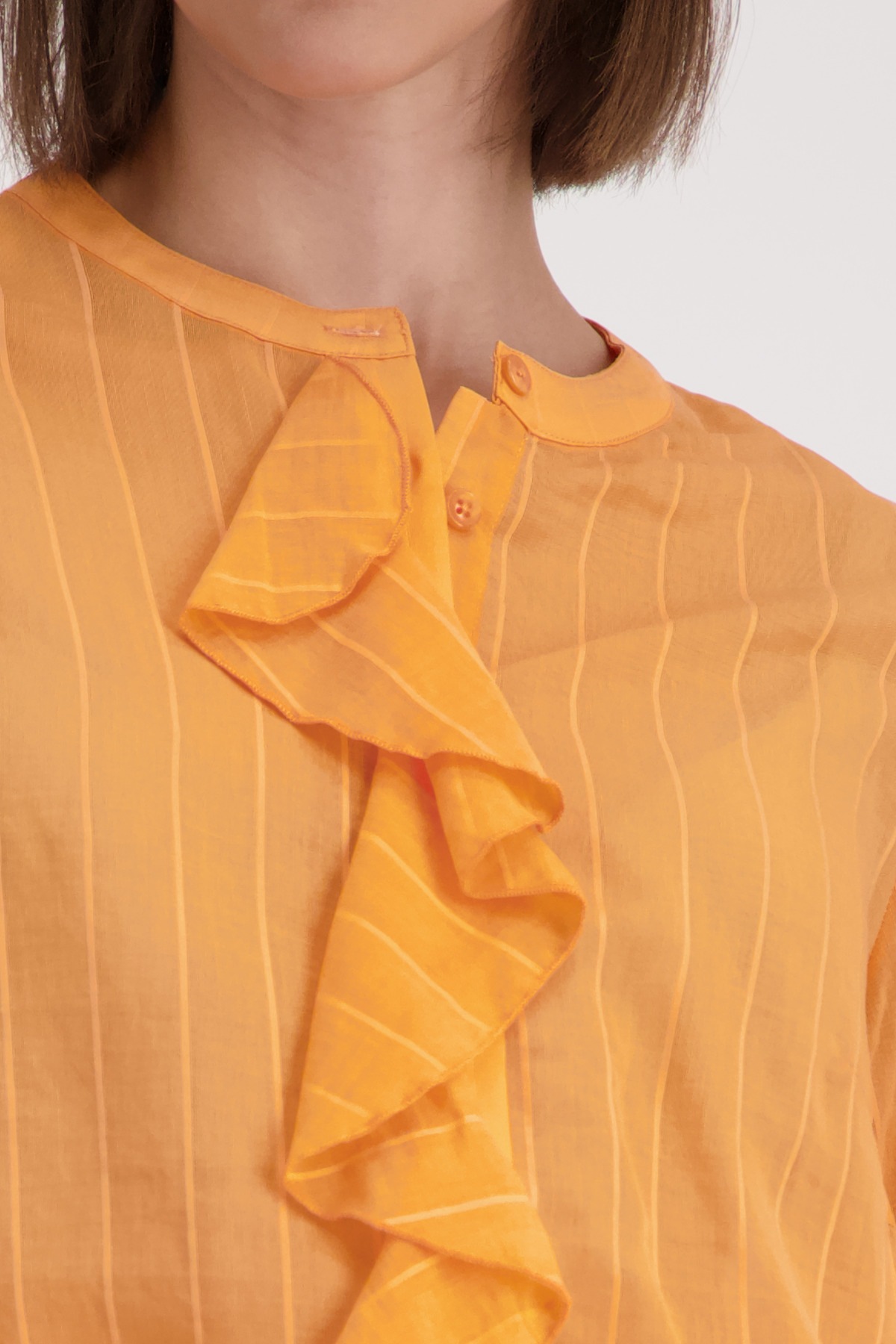 Monari Langarmbluse »Streifen + Volants« Regular fit mit Volants