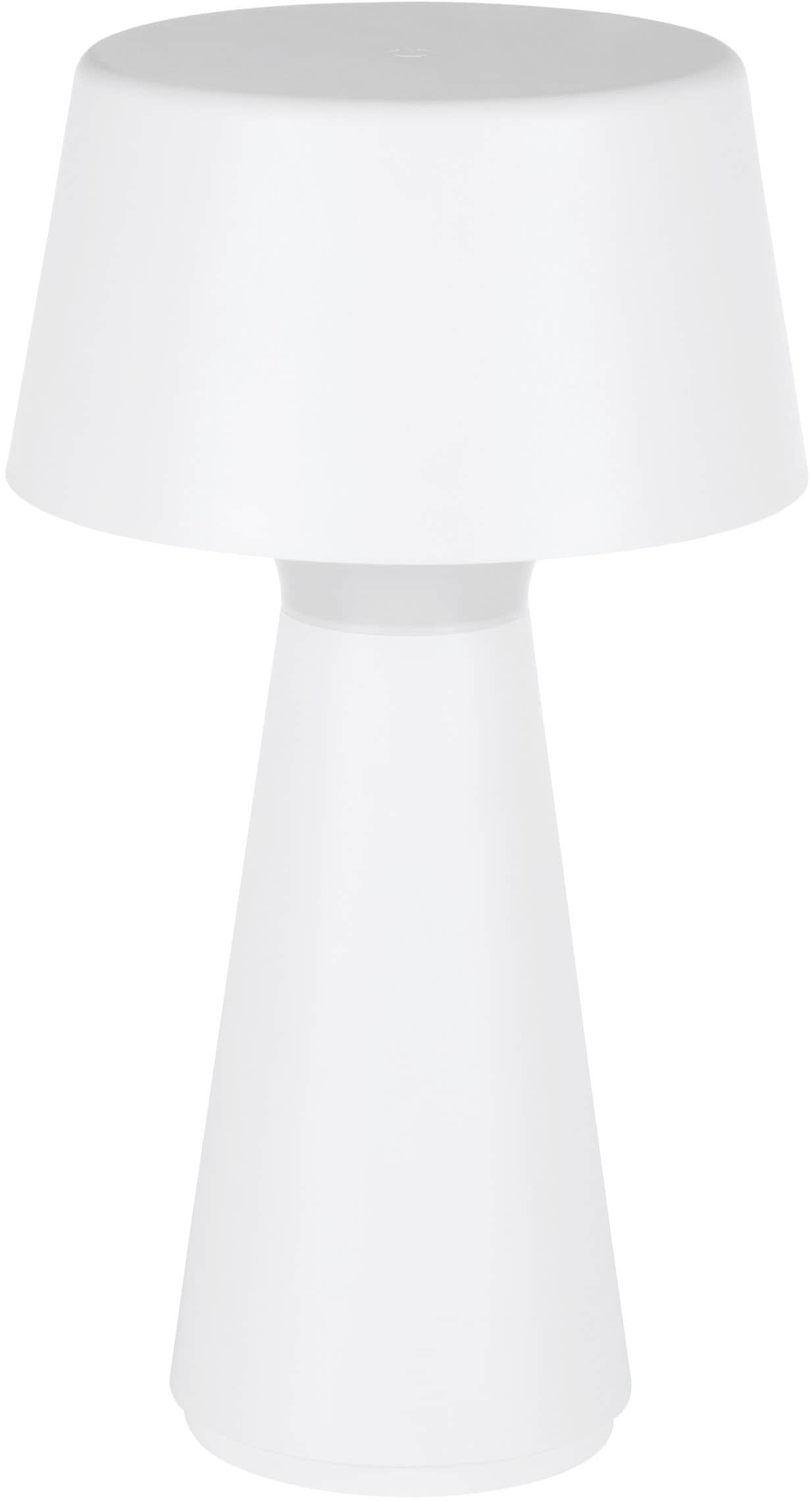 EGLO Tischleuchte »HUESA Tischlampe - Kunststoff - LED - 3W - IP44« LED-Modul 1 Stk. Neutralweiß | Warmweiß Nachttischlampe, Schreibtischleuchte, Leselampe, H29 x Ø13 cm