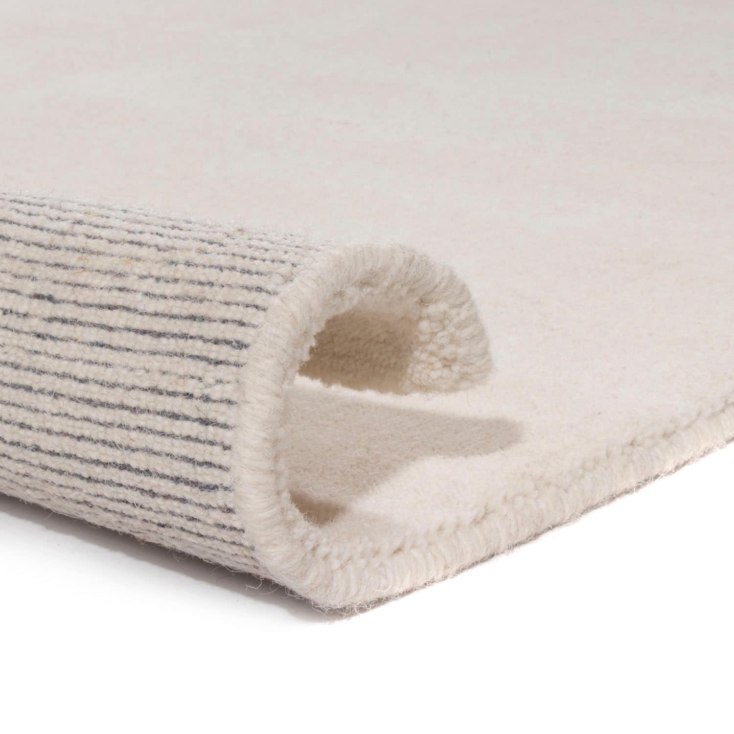 morgenland Wollteppich »Uni - Gabbeh Teppich - Softy«, rechteckig, 1,6 mm Höhe, Gabbeh Optik, Uni Farben, reine Wolle, sehr weicher Flor, Wohnzimmer