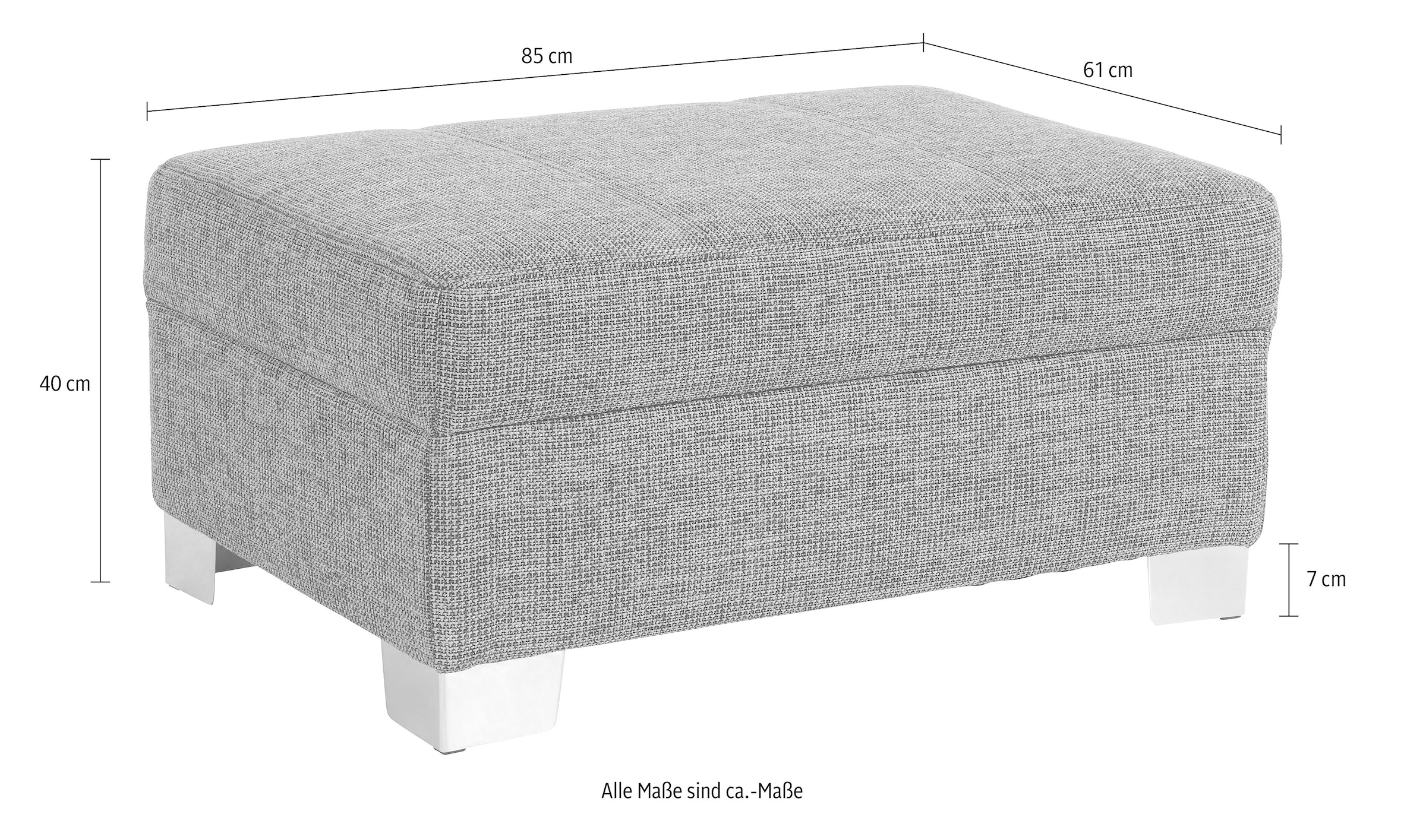 INOSIGN Hocker »Turah mit moderner Steppung«, passend zur Serie, B/T/H: 85/61/40 cm, auch in Leder