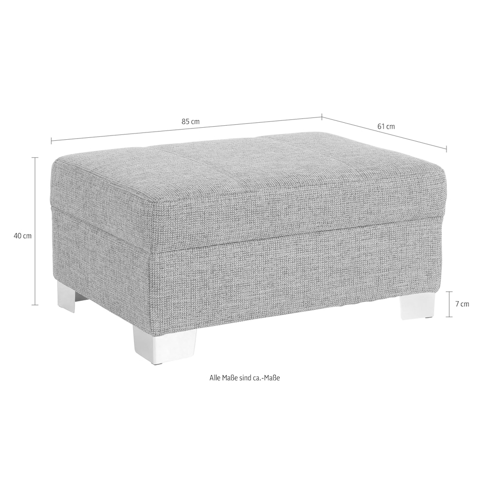 INOSIGN Hocker »Turah mit moderner Steppung«, passend zur Serie, B/T/H: 85/61/40 cm, auch in Leder