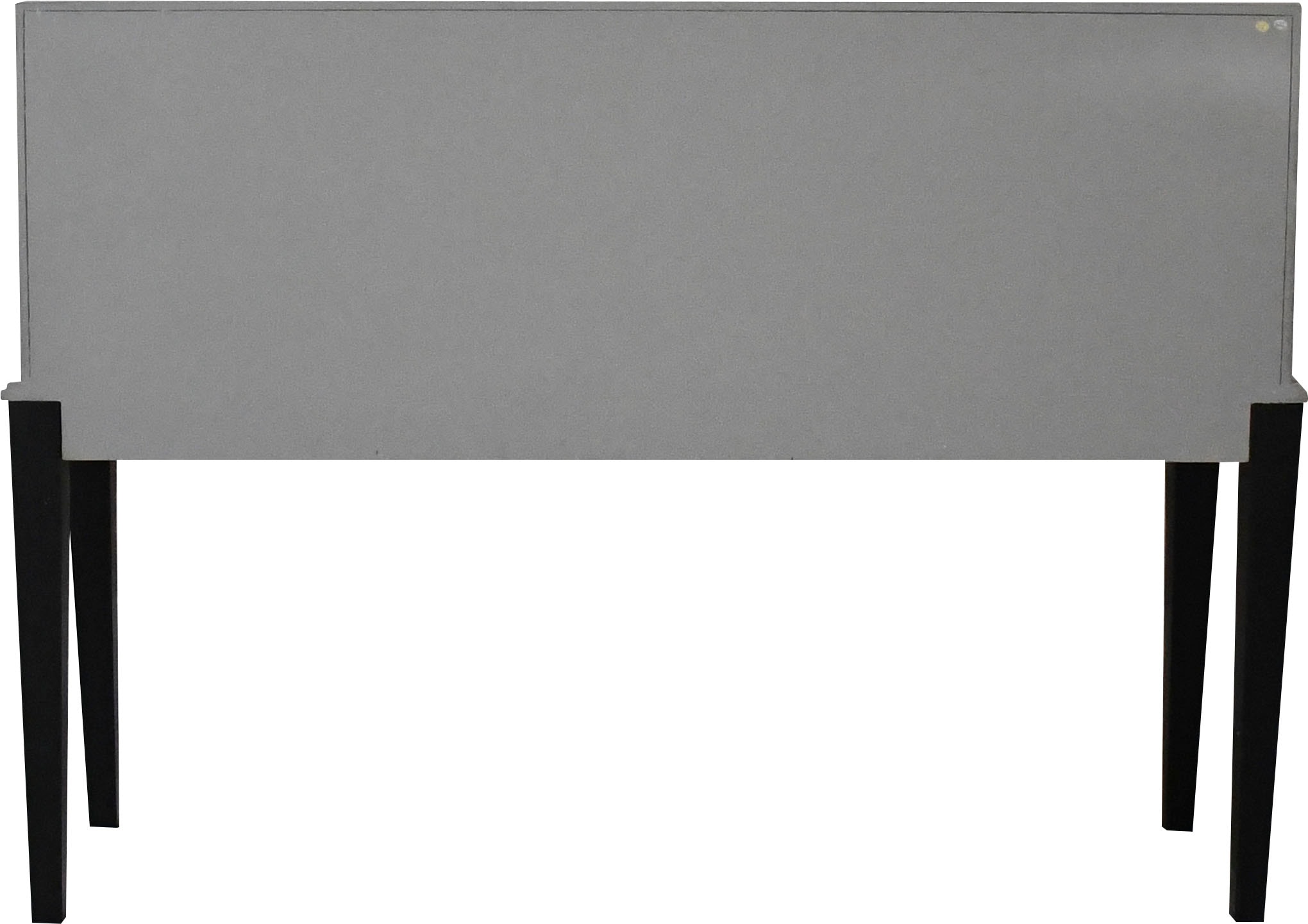 Leonique Kommode »Claudi«, Kommode, schwarze Holzbeine, Matt-Silber, 4 Schubkästen, 122x26x90 cm