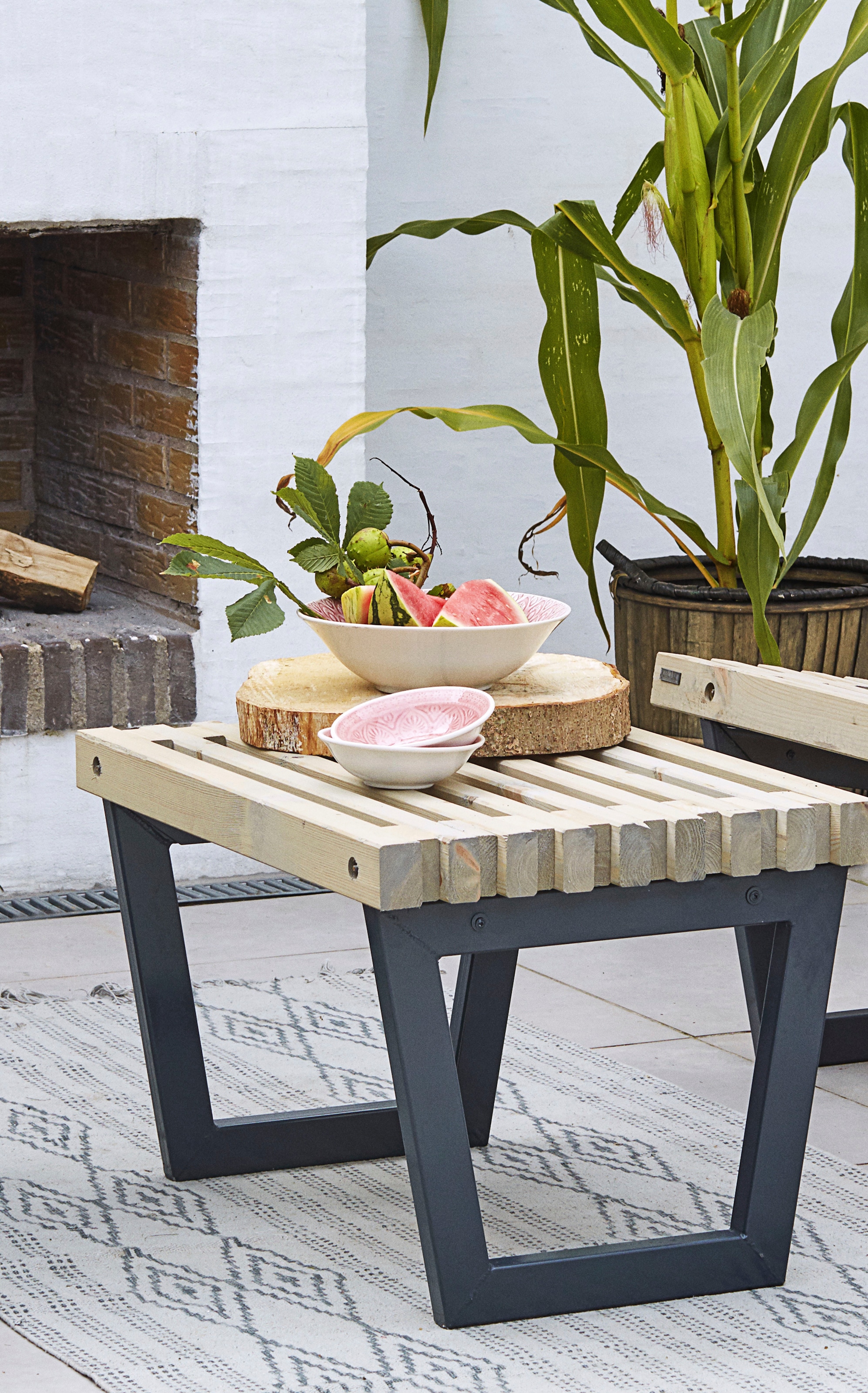 PLUS Sitzbank »Siesta Hocker/Tisch«, (1 St.), 80x49x43 cm