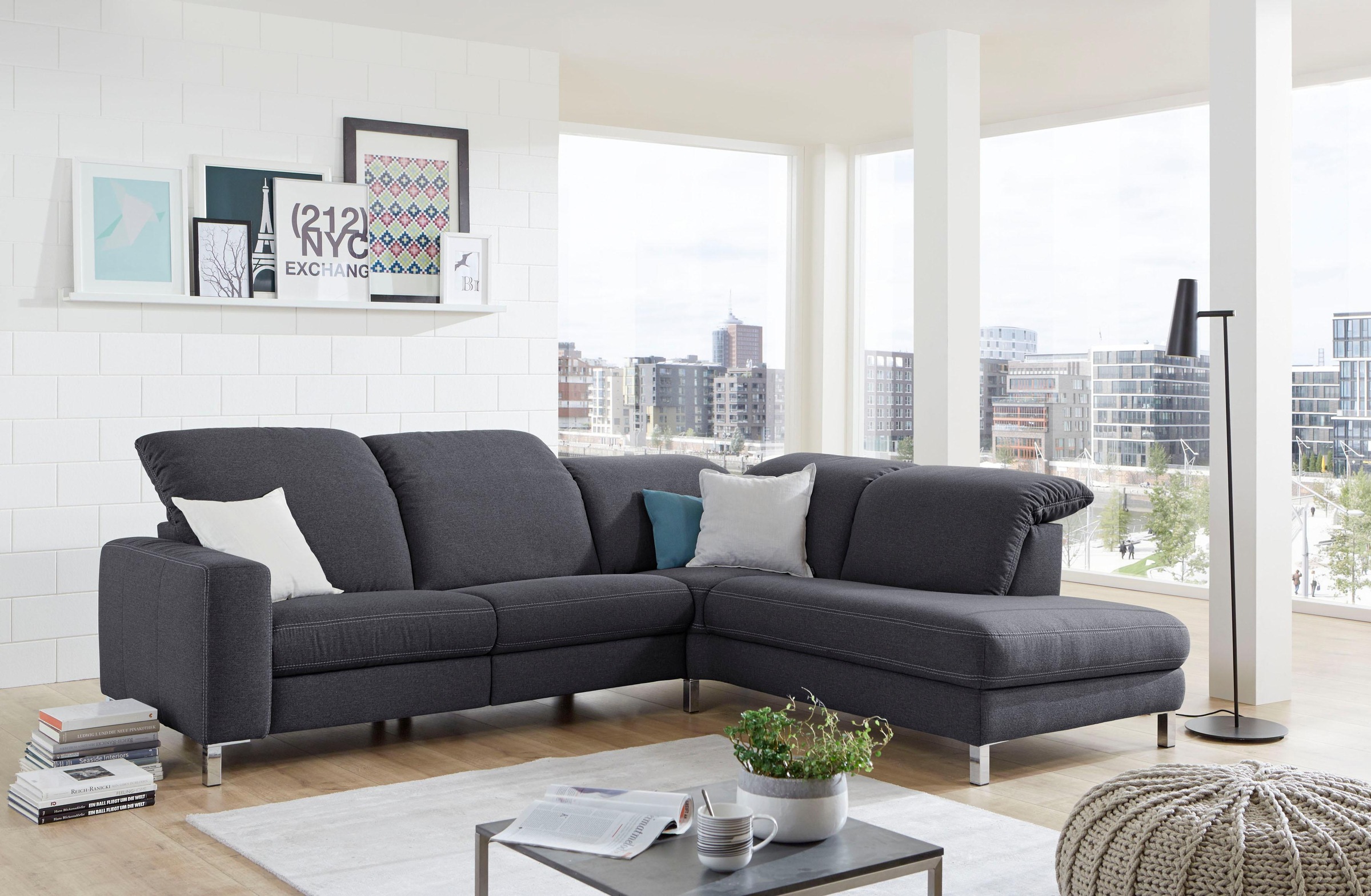 3C Candy Ecksofa »Homely bequem und komfortabel, mit verstellbaren Kopfteil günstig online kaufen