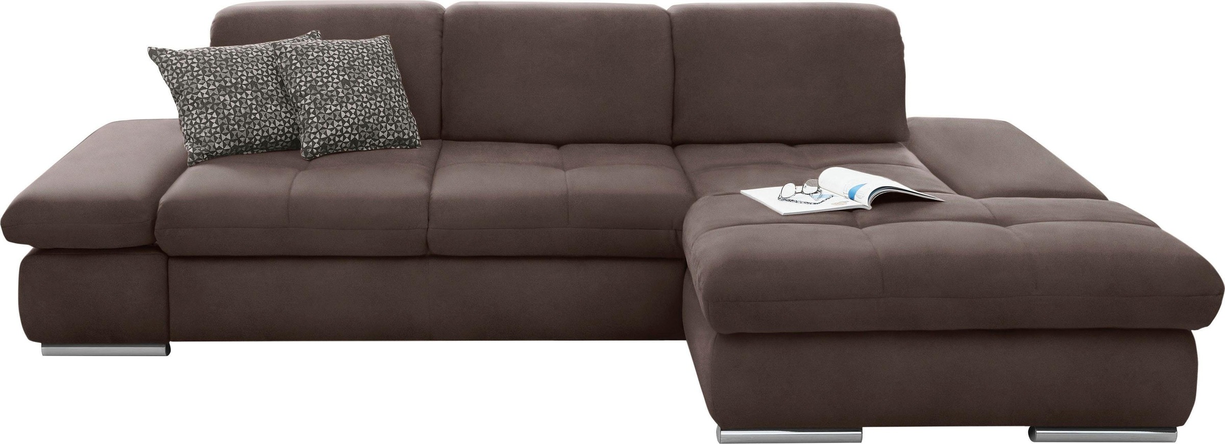 set one by Musterring Ecksofa »SO4100 V«, mit verstellbaren Kopfteilen, wah günstig online kaufen