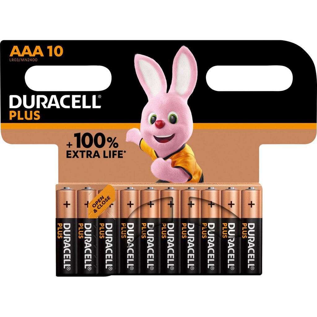 Duracell Batterie »20+10 Pack: 20x Mignon/AA/LR06 + 10x Micro/AAA/LR03«, LR06, (Spar-Set, 30 St., Alkaline Batterie, 30 Stück), 1,5V