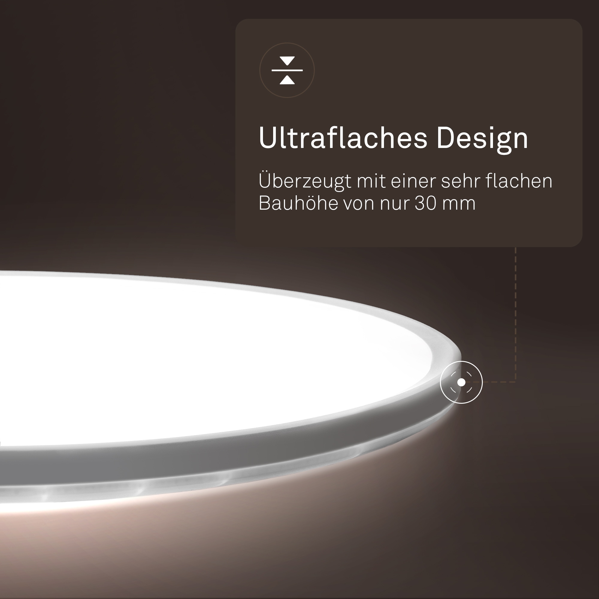 B.K.Licht LED Panel »SHALLOW« LED-Board 1 Stk. Neutralweiß 24x3 cm, Badlampe, Badezimmer, Küche, Wohnzimmer