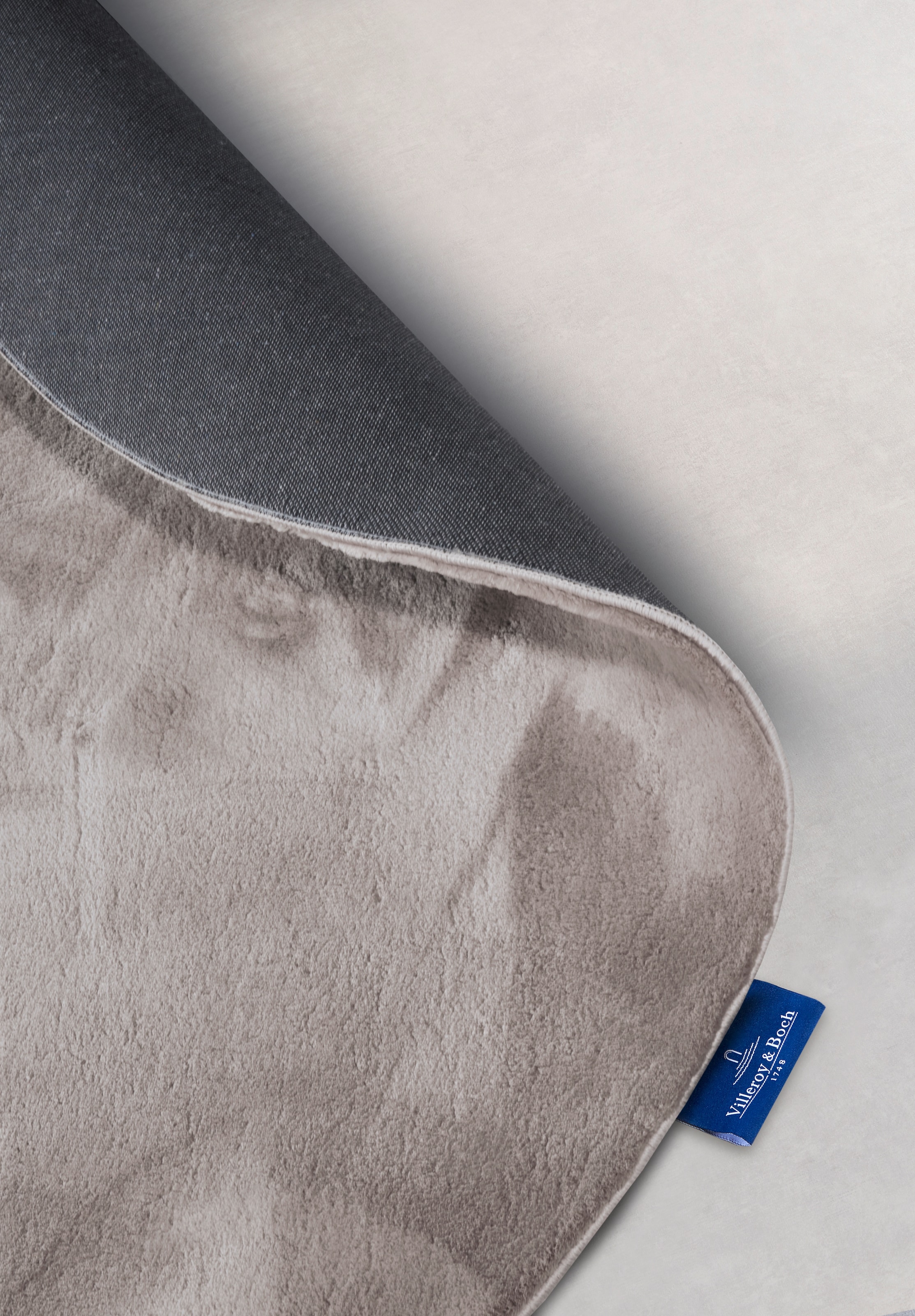 Villeroy & Boch Teppich »Leon«, rund, 15 mm Höhe, Langflor, Shaggy, einfarbig, flauschig, weich, glänzend, modern, uni