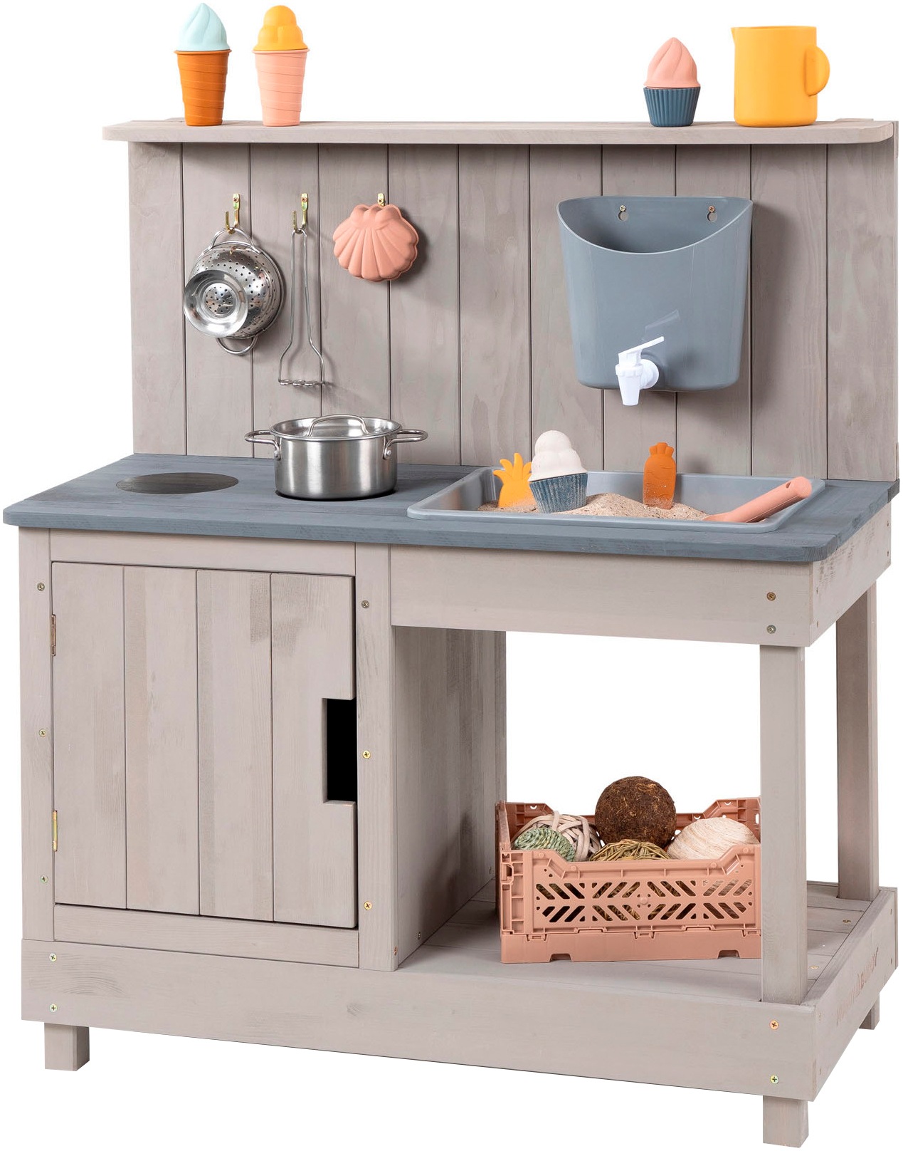 MUDDY BUDDY Outdoor-Spielküche »Mud Expert, warmgrau« FSC - schützt Wald warmgrau